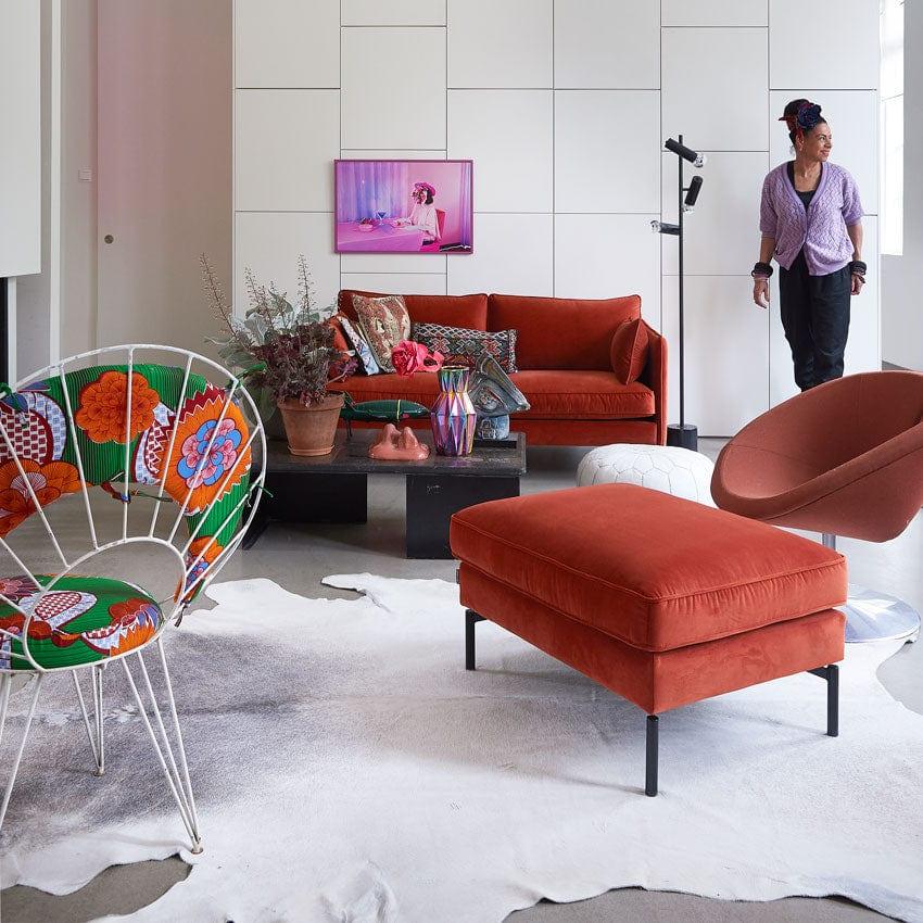 Puf aksamitny PPno.2 rdzawy Pols Potten Eye on Design