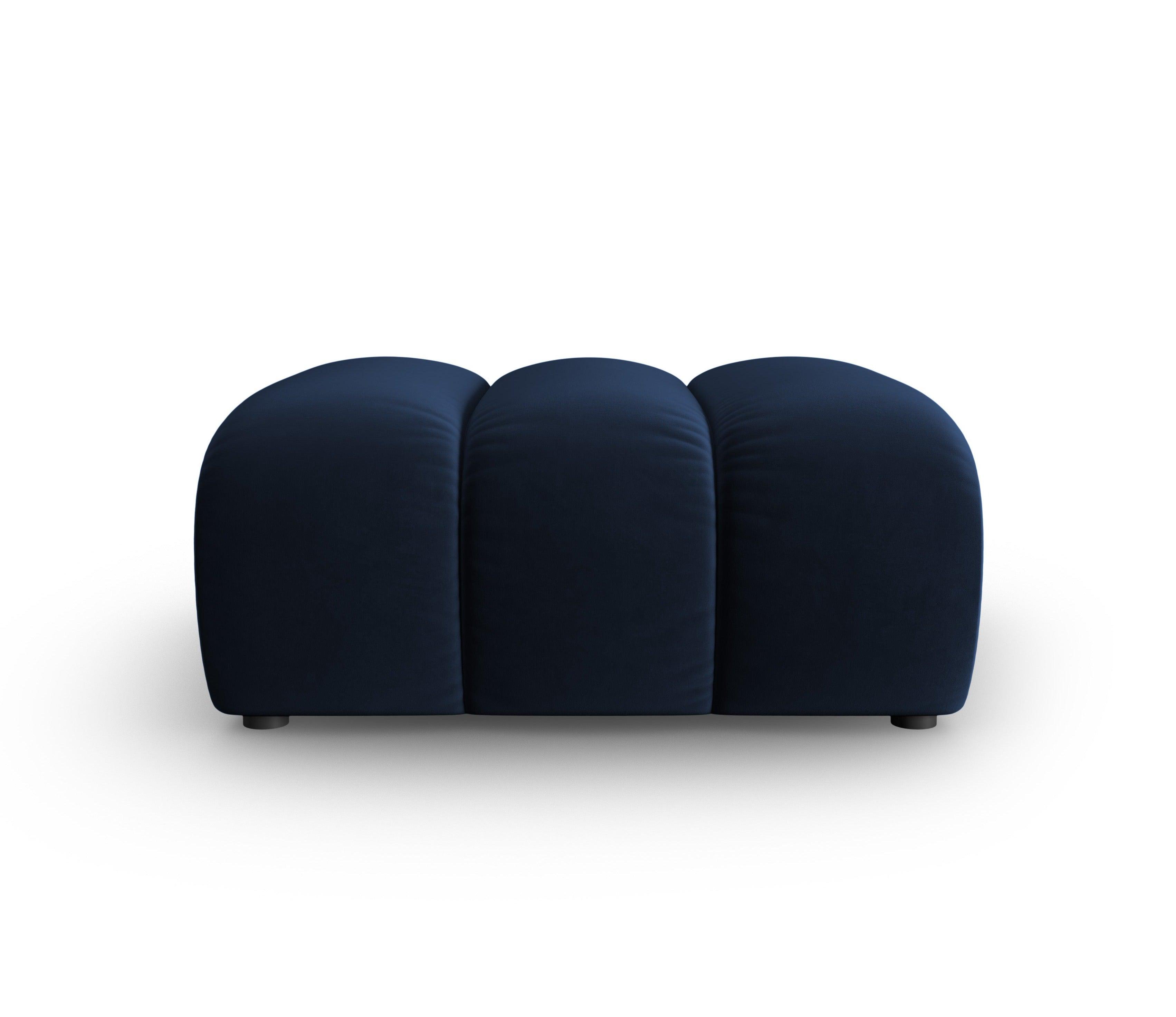 Puf aksamitny SKYLER granatowy Interieurs 86 Eye on Design