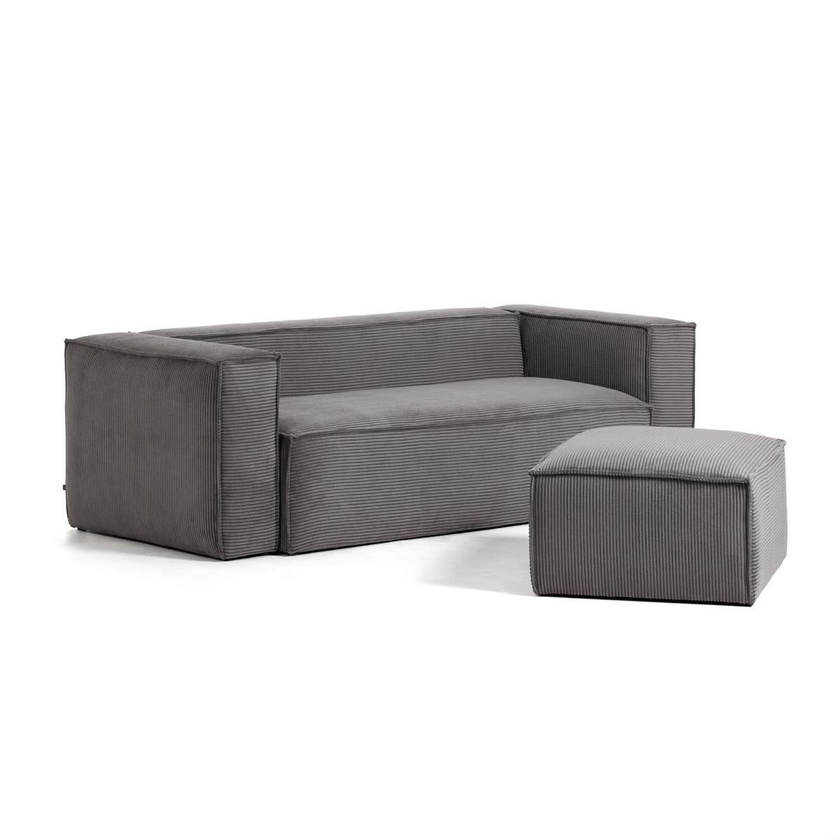 Puf BLOK szary sztruks La Forma Eye on Design