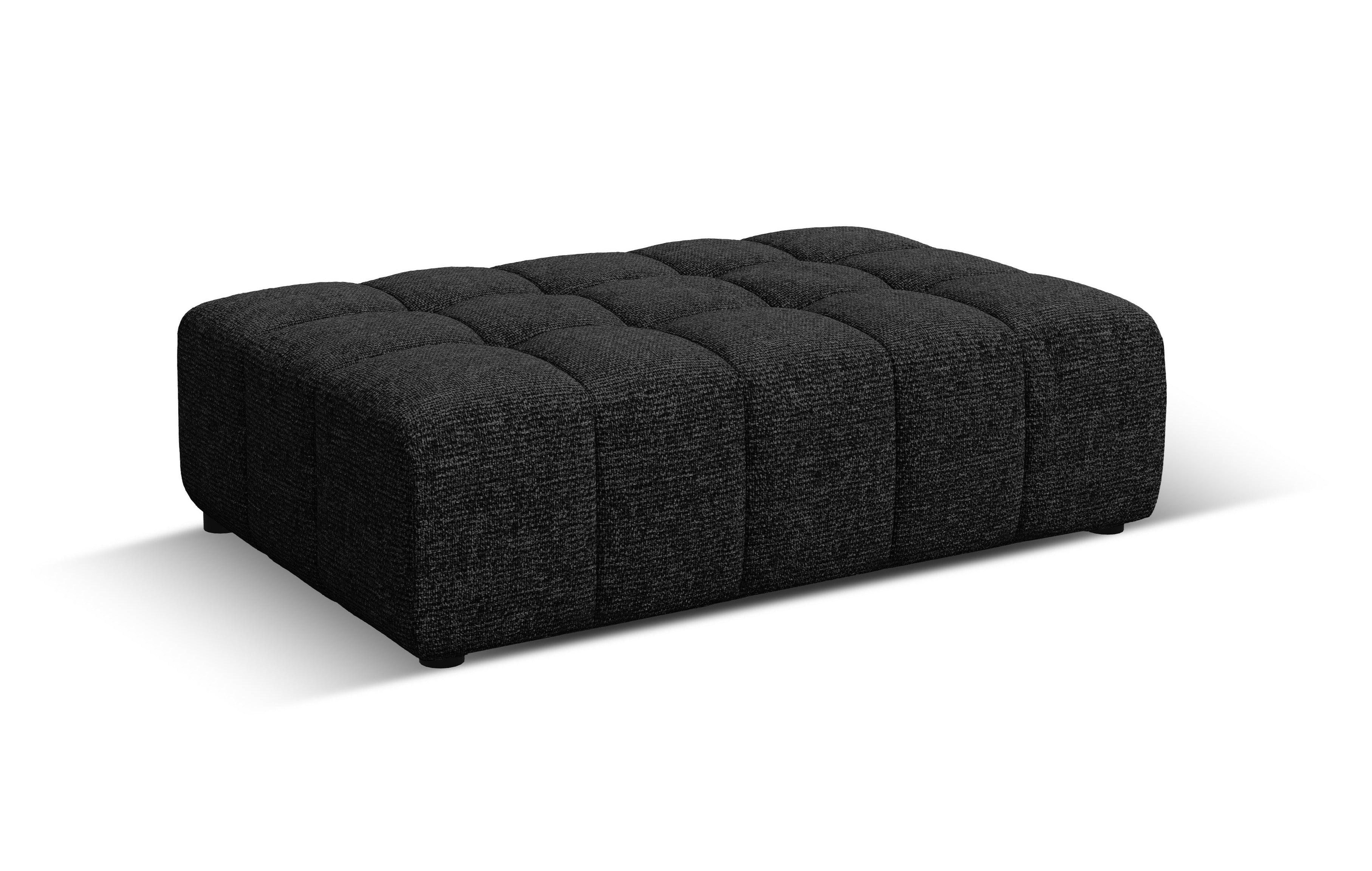 Puf CHICAGO czarny szenil – Cosmopolitan Design