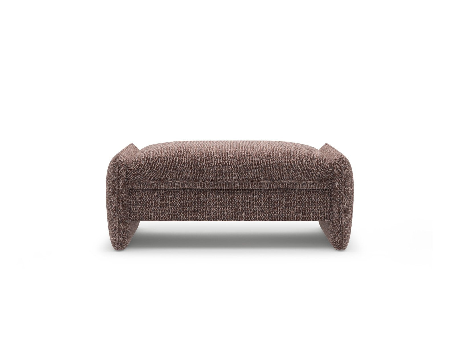 Rectangular Puff GEORGIA brown chenille