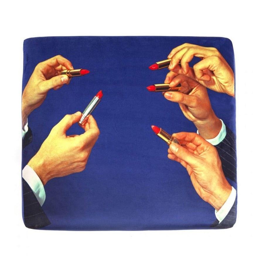 Puf LIPSTICKS niebieski Seletti Eye on Design