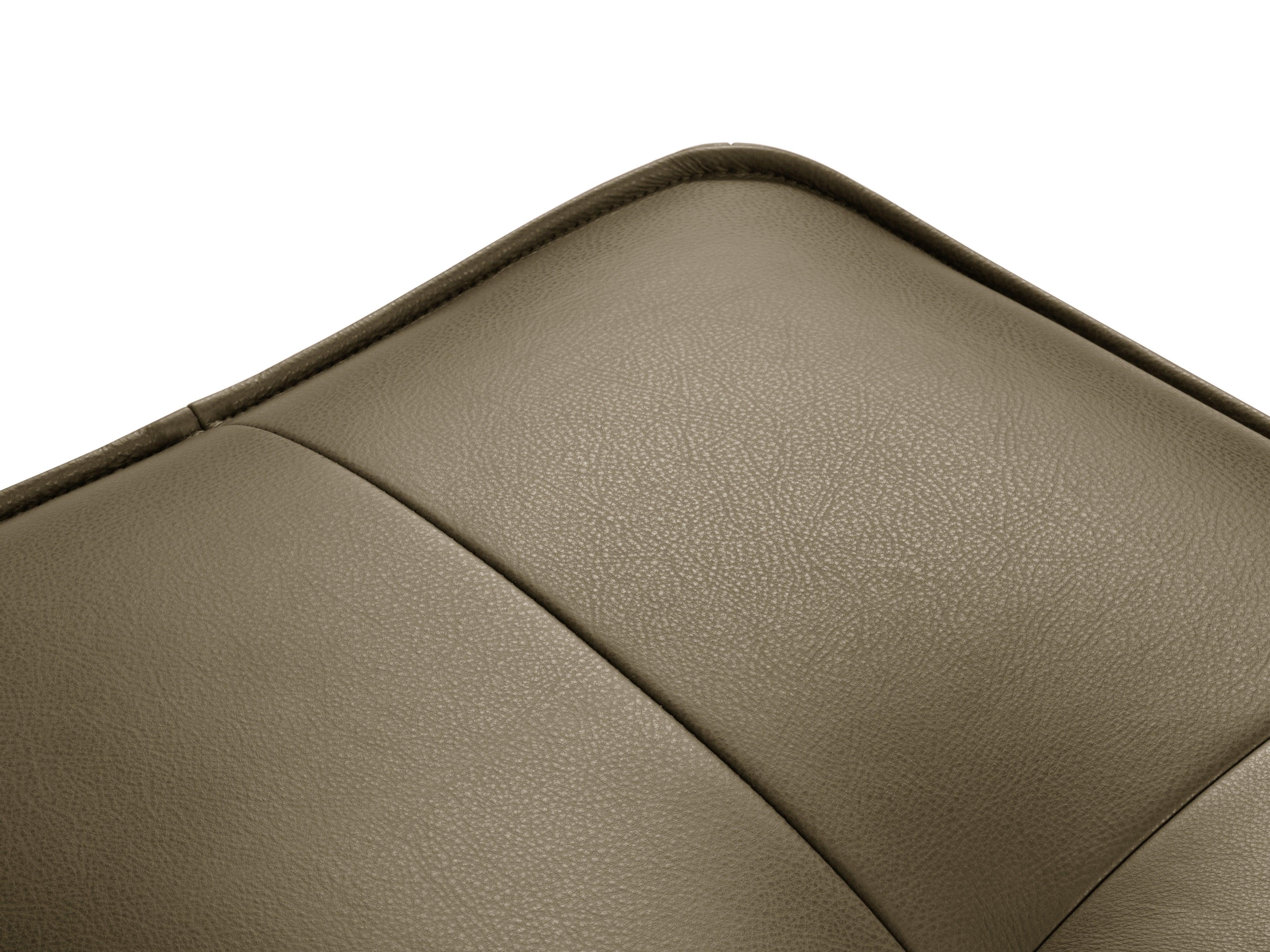 Puf skórzany LILY oliwkowy Maison Heritage Eye on Design