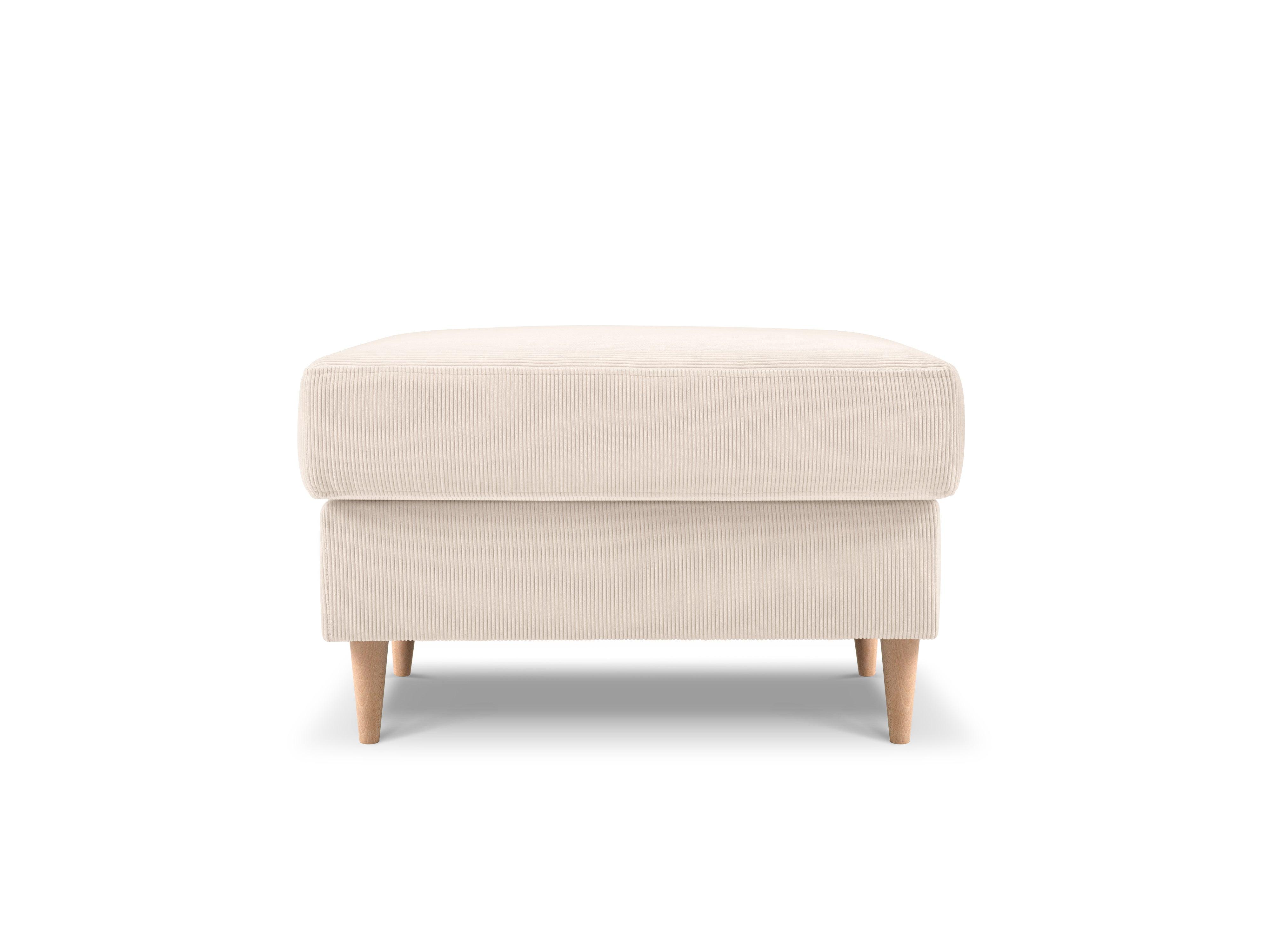 Puf sztruksowy ROSE beżowy Mazzini Sofas Eye on Design