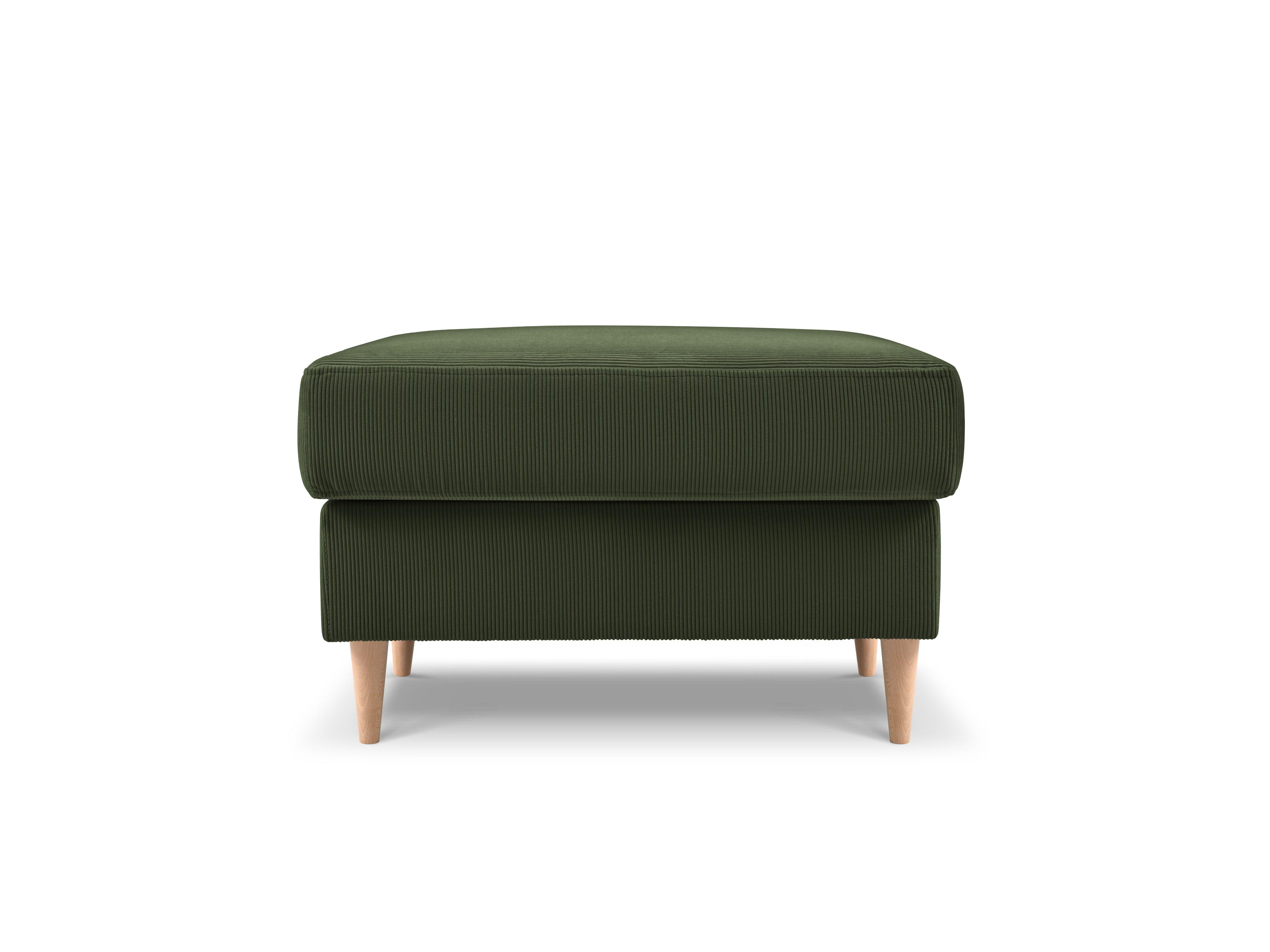Puf sztruksowy ROSE butelkowa zieleń Mazzini Sofas Eye on Design