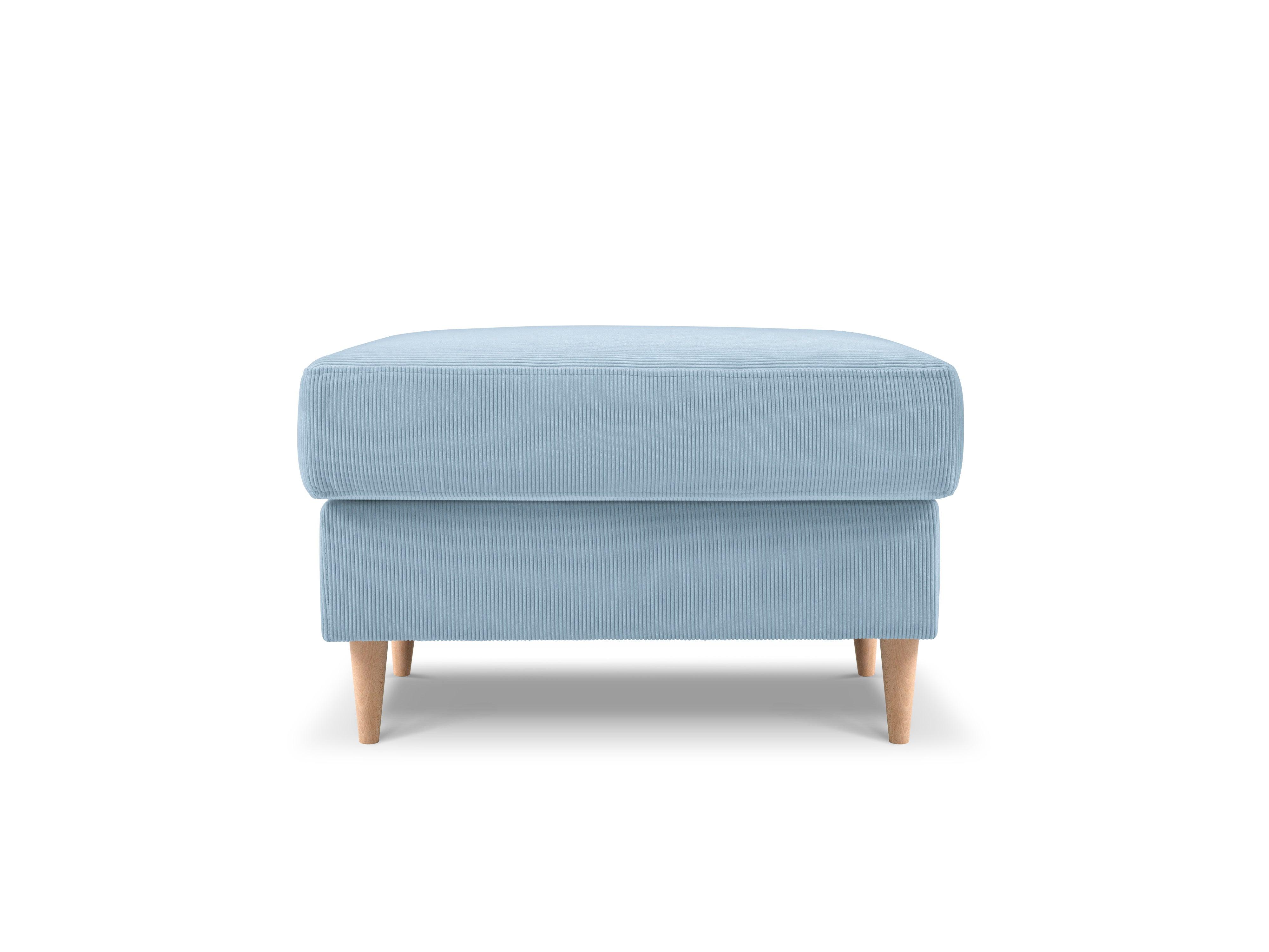 Puf sztruksowy ROSE jasnoniebieski Mazzini Sofas Eye on Design
