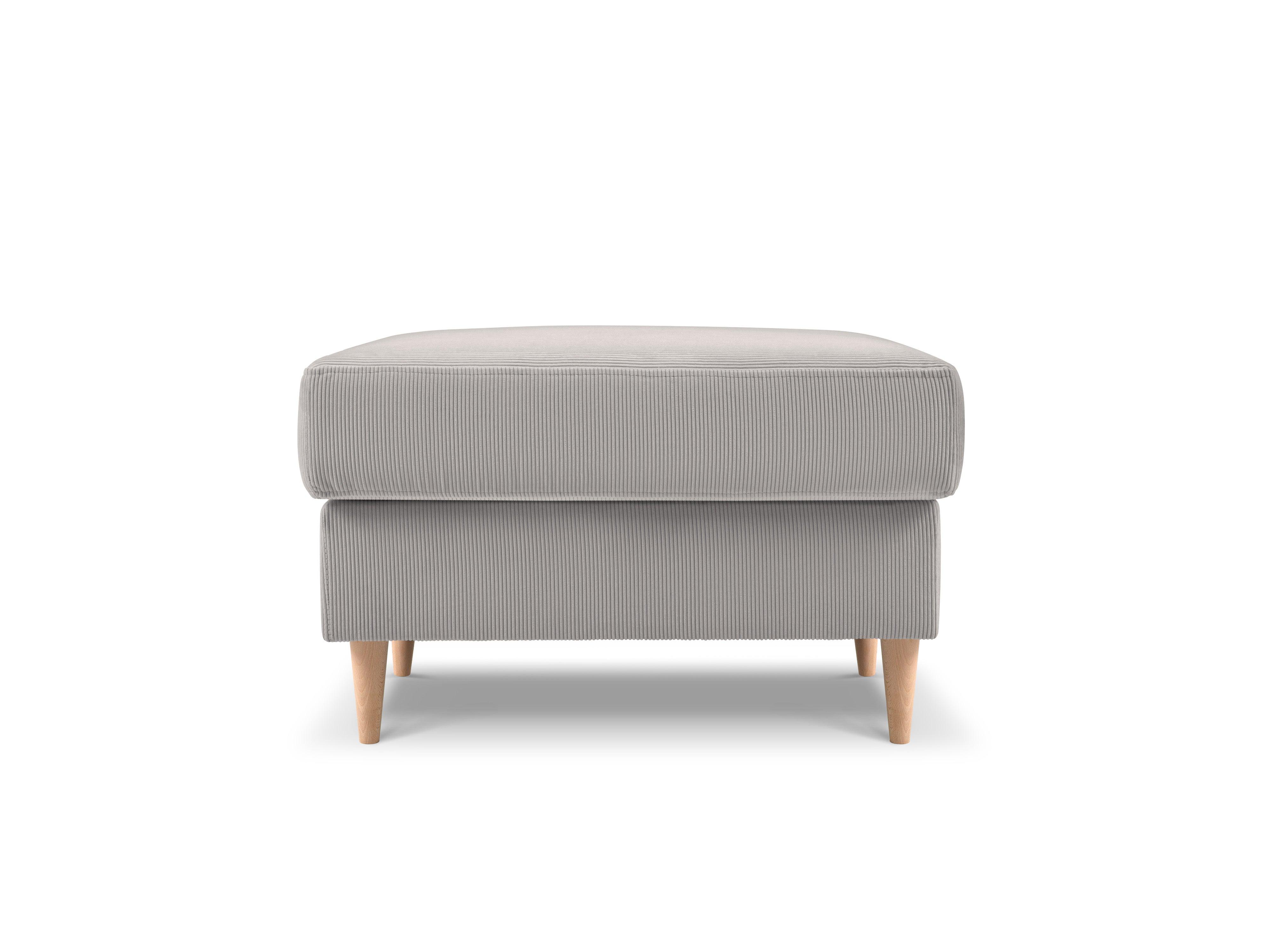 Puf sztruksowy ROSE jasnoszary Mazzini Sofas Eye on Design