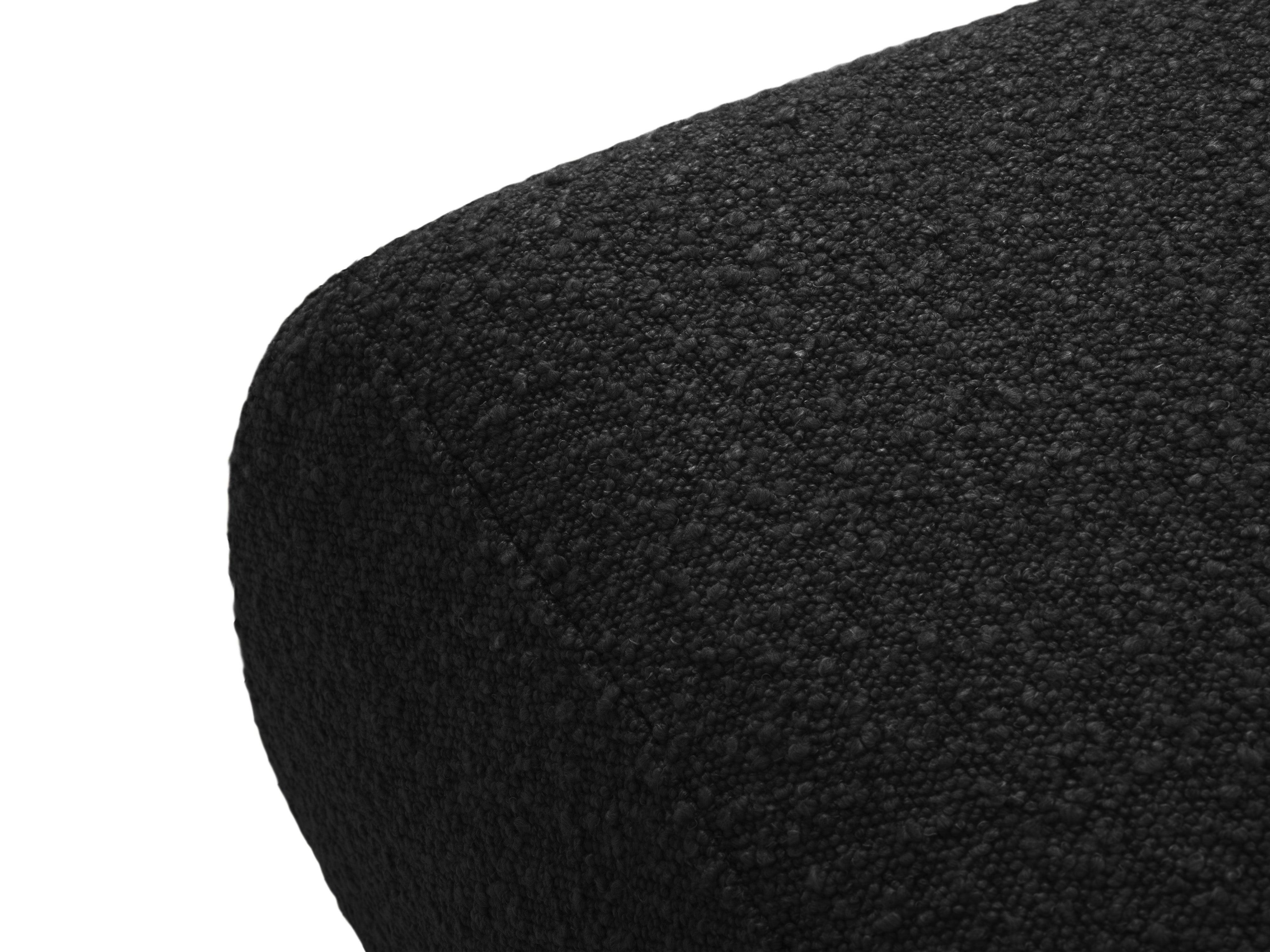Puf w tkaninie boucle XL LOLA czarny Windsor & Co Eye on Design