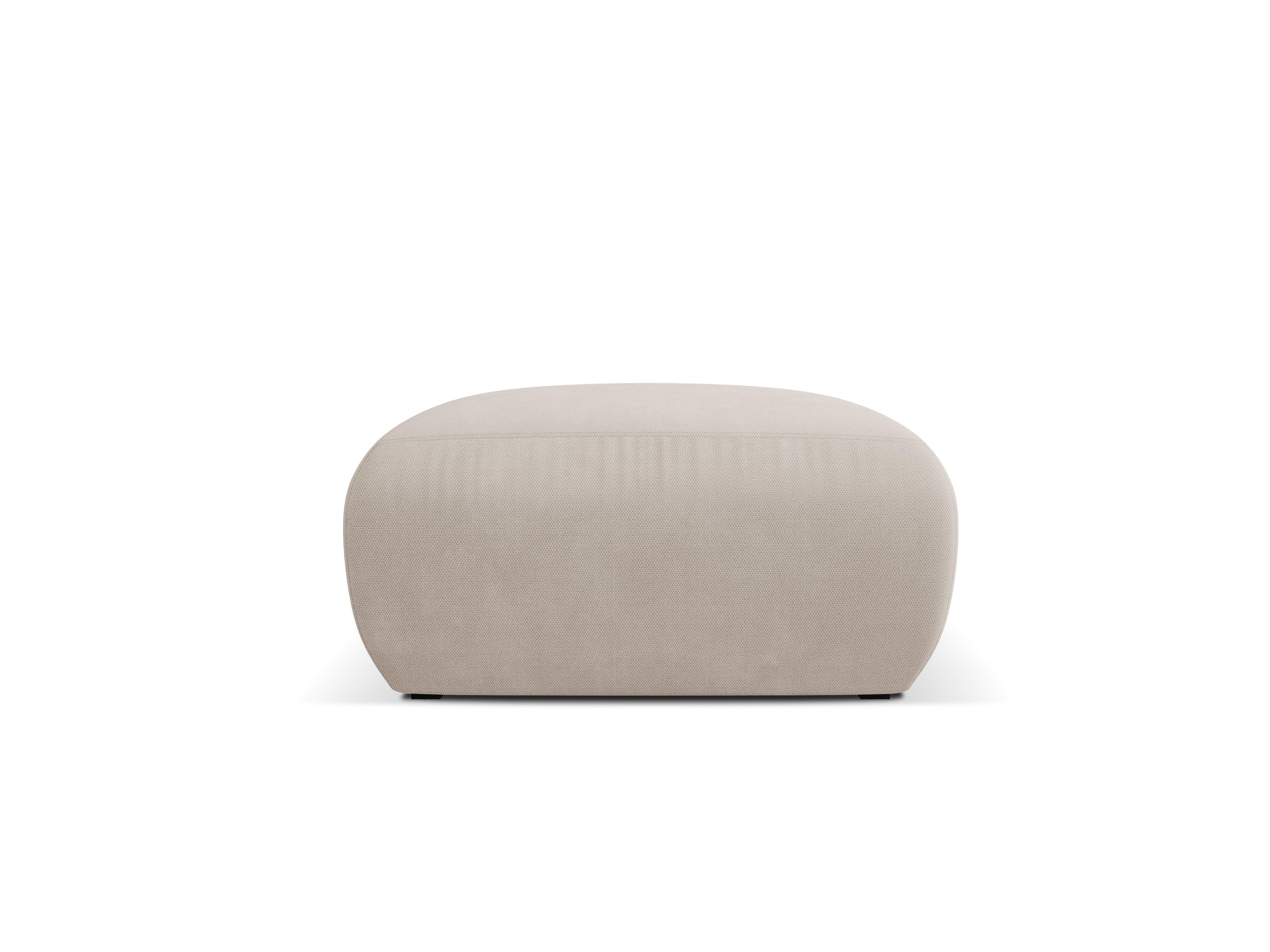Puf w tkaninie chenillowej LOLA beżowy Windsor & Co Eye on Design