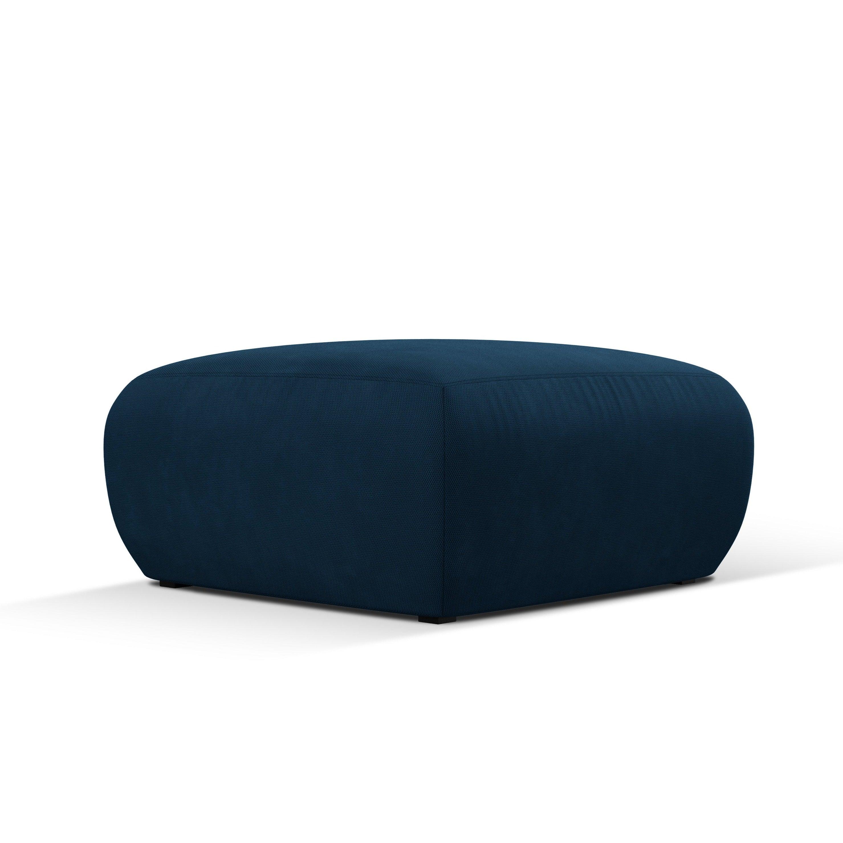 Puf w tkaninie chenillowej LOLA królewski niebieski – Windsor & Co