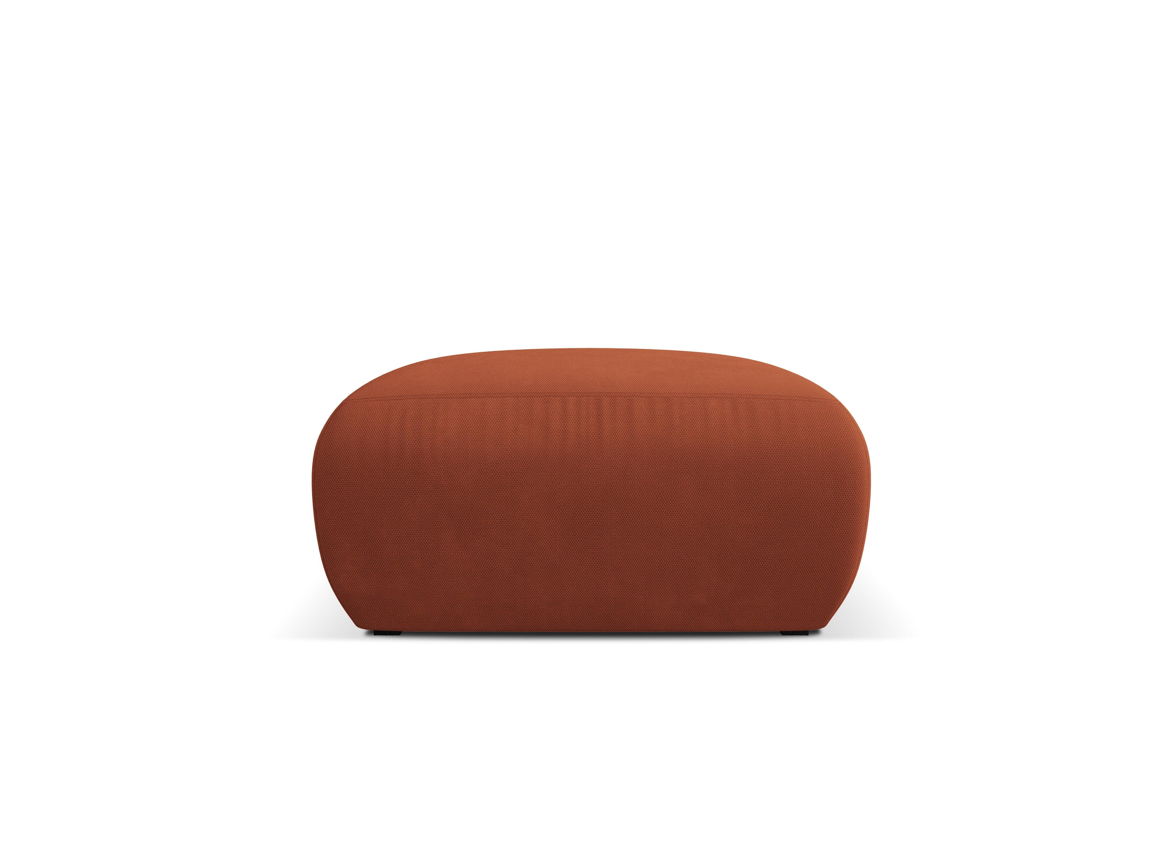 Puf w tkaninie chenillowej LOLA pomarańczowy Windsor & Co Eye on Design