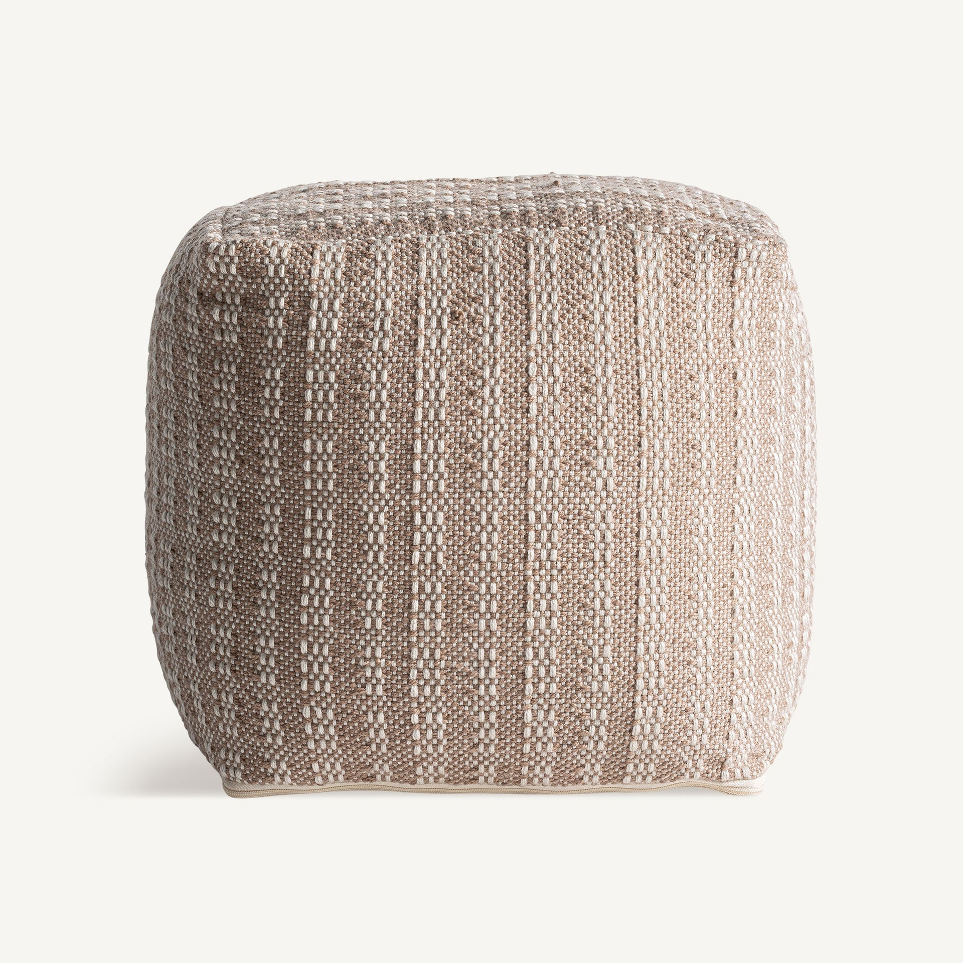 KIRHO Beige Outdoor Pouf