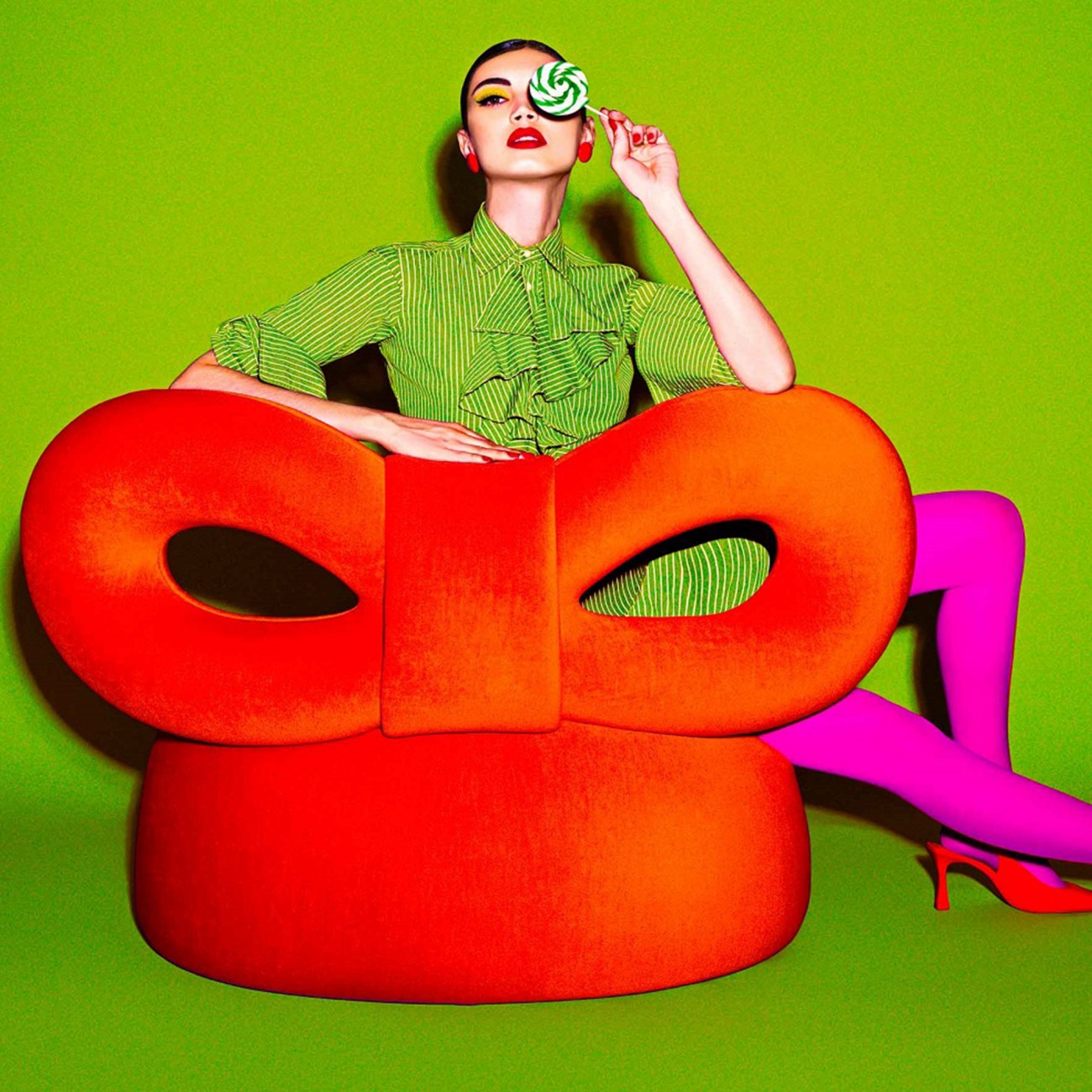 RIBBON beige armchair