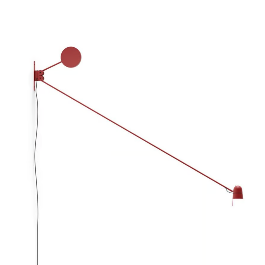 COUNTERBALANCE wall lamp with arm red