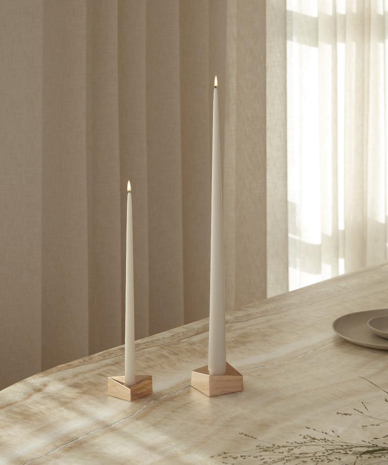 Set van 4 kaarsen STOFF NAGEL wit