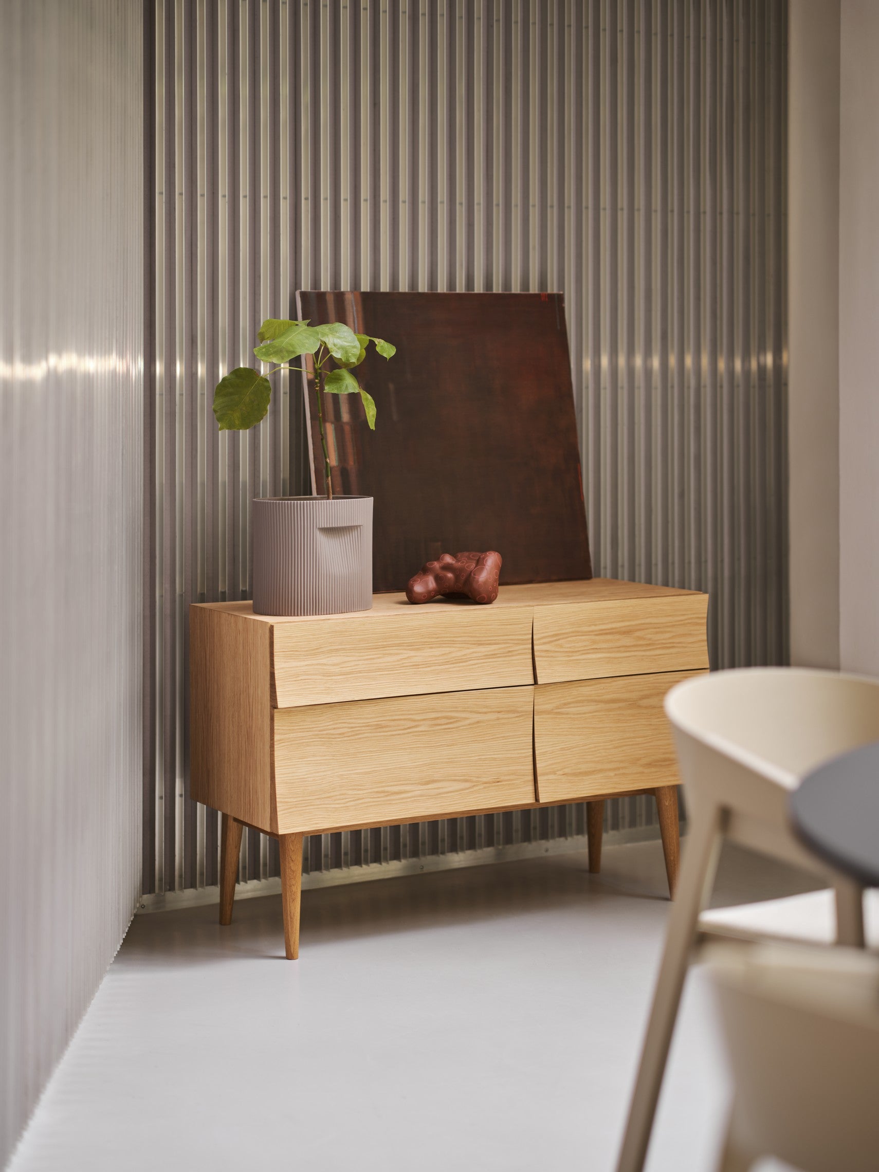 Doniczka RIDGE taupe
