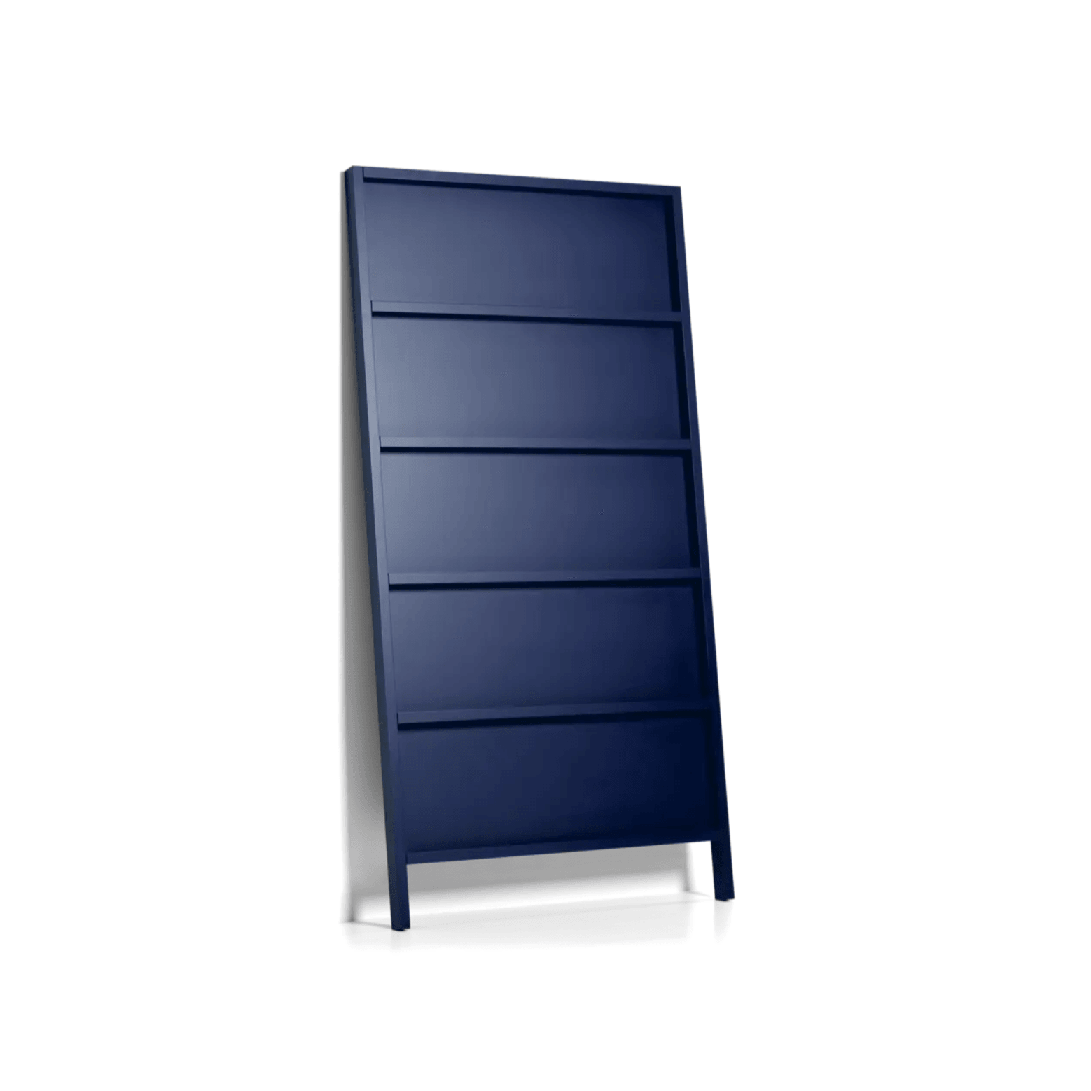 Regał OBLIQUE szaroniebieski do salonu