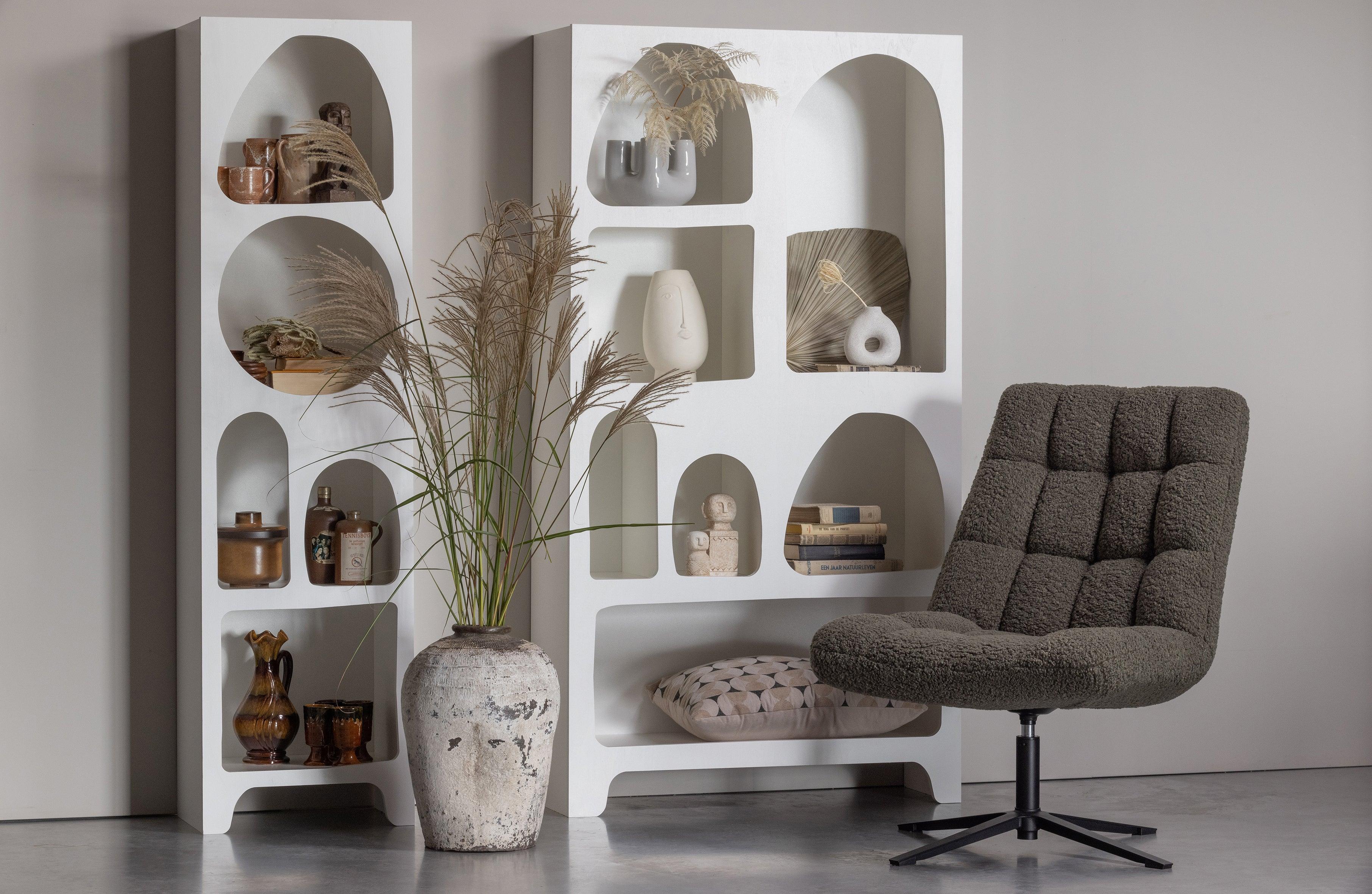 Regał wąski CAZ biały Woood Eye on Design