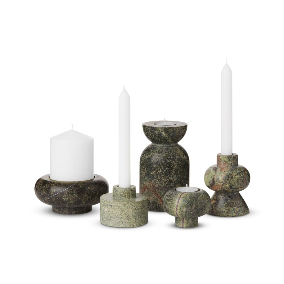 Świecznik STONE zielony marmur – Tom Dixon