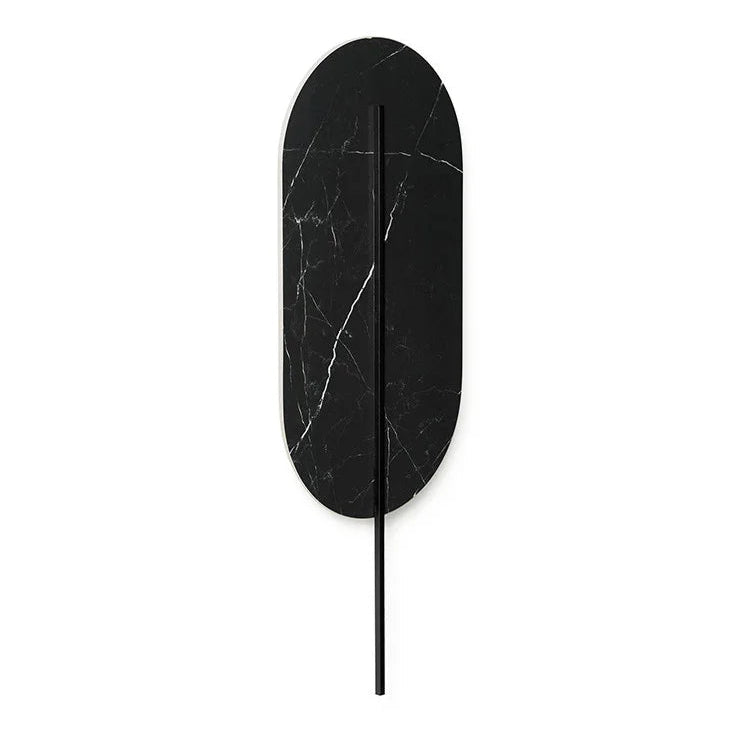 ROKKE STONE schwarze gesinterte Quarz-Wandleuchte