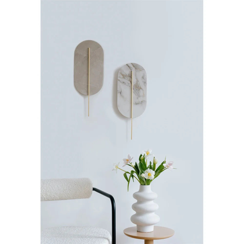 Wandlamp ROKKE STONE groene kwarts spikkel