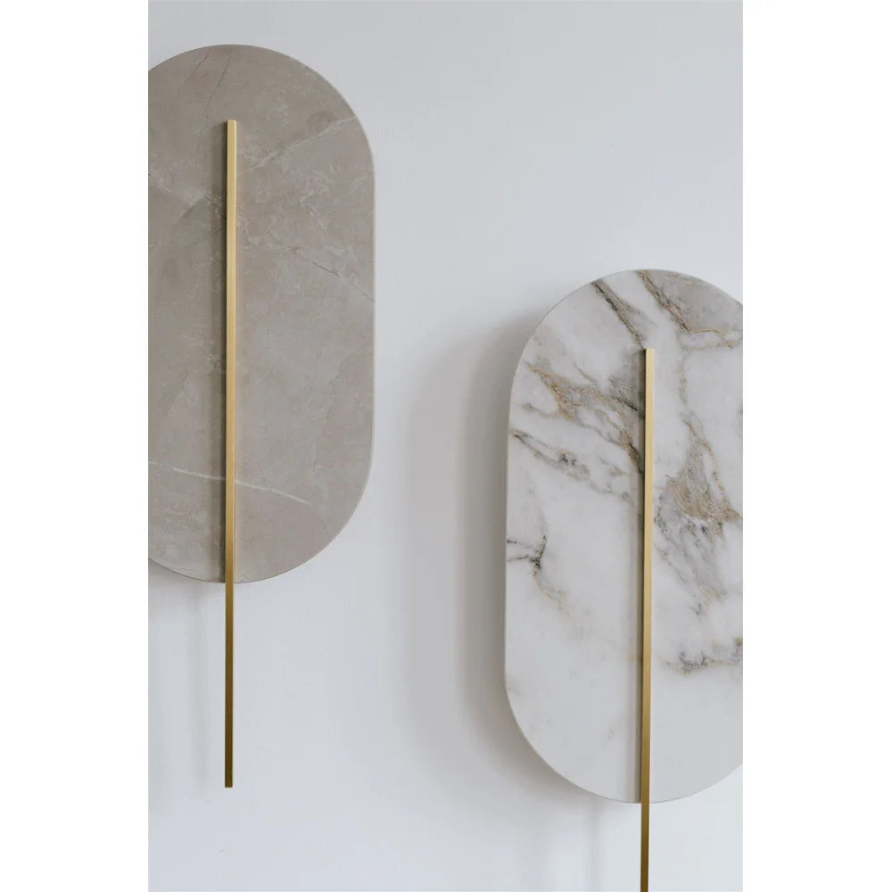 Wandlamp ROKKE STONE groene kwarts spikkel