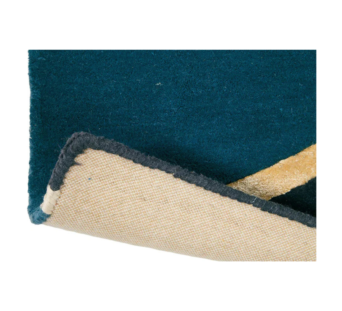 SAHARA Teppich grün und burgunderrot