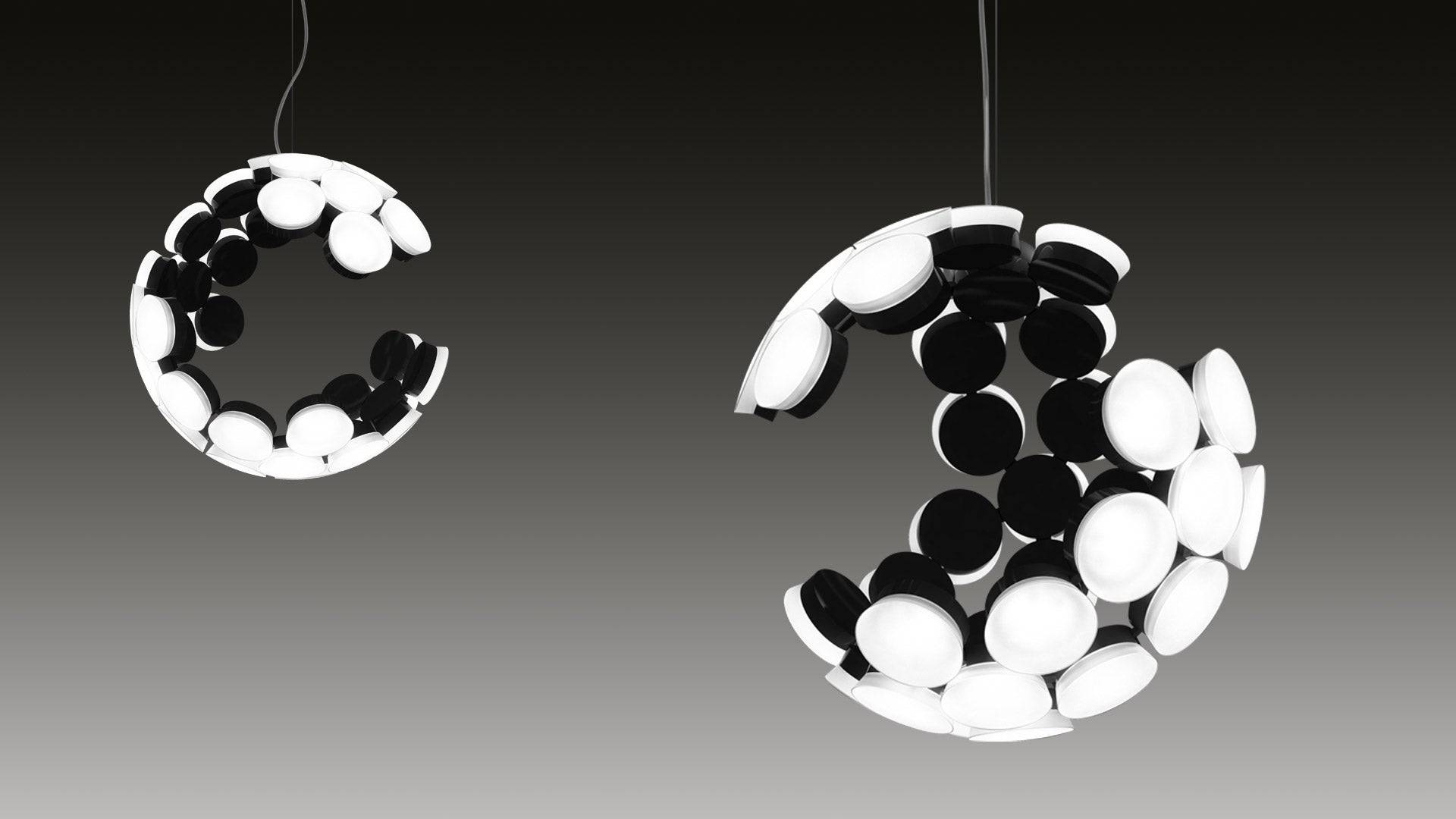 Hanglamp SCOPAS wit met zwart