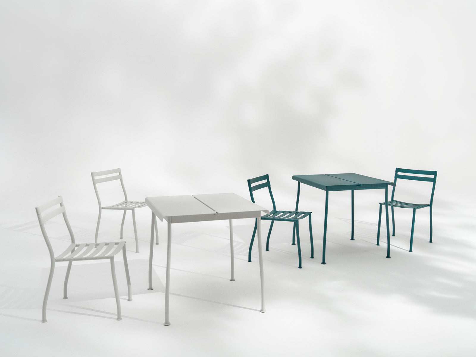 Galvanized steel square table