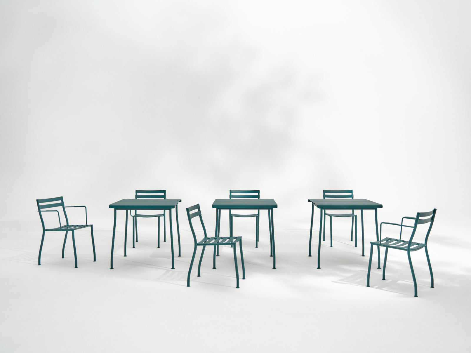 Galvanized steel square table