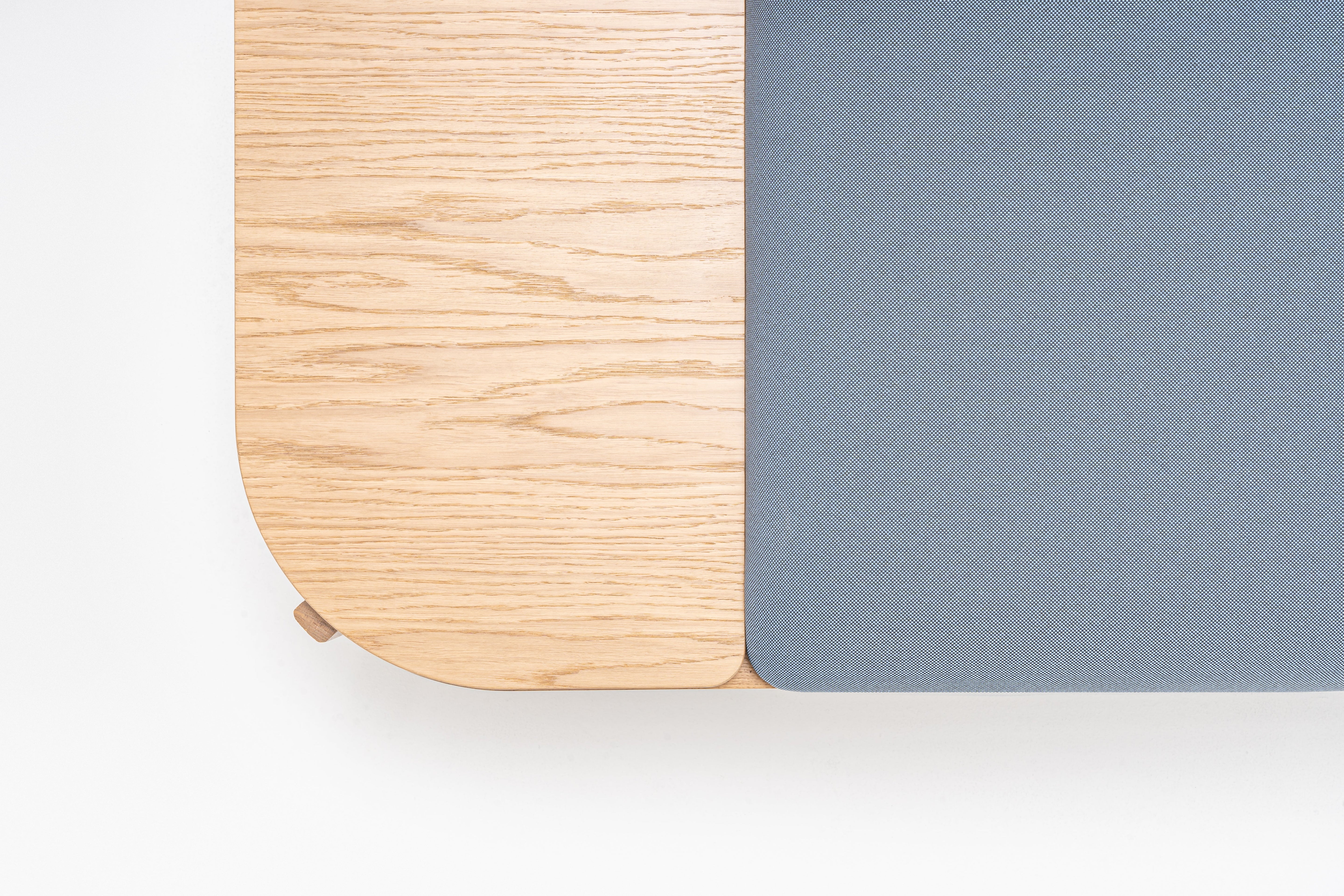 Upholstered ramp wooden base