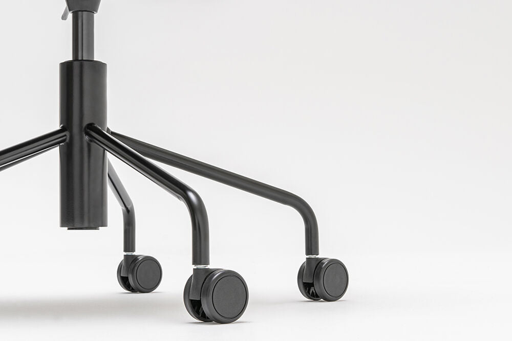 Krzesło biurowe NEW SCHOOL bordowa regulowana podstawa do jadalni – styl nowoczesny