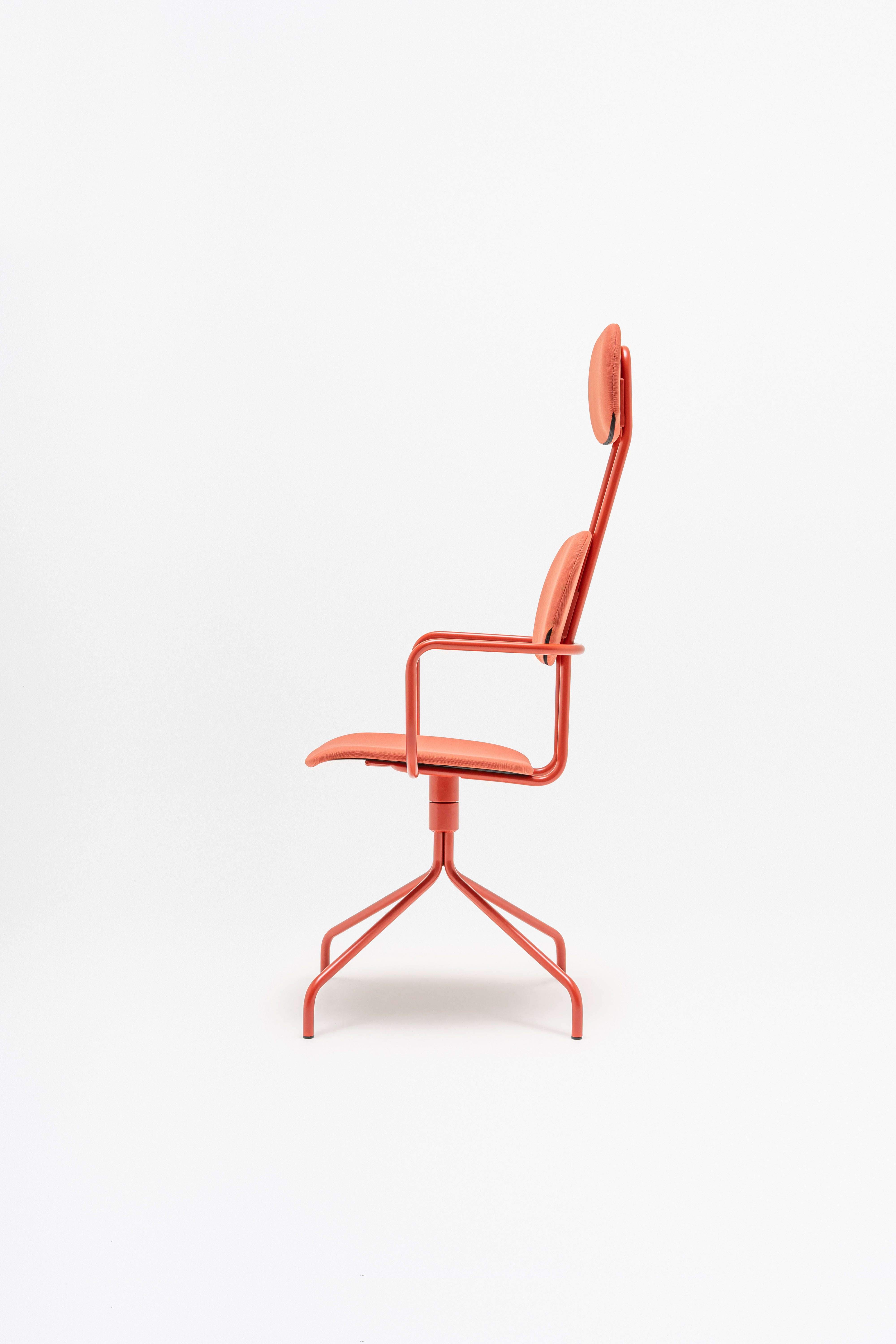 Draaistoel met hoofsteun NEW SCHOOL gestoffeerd