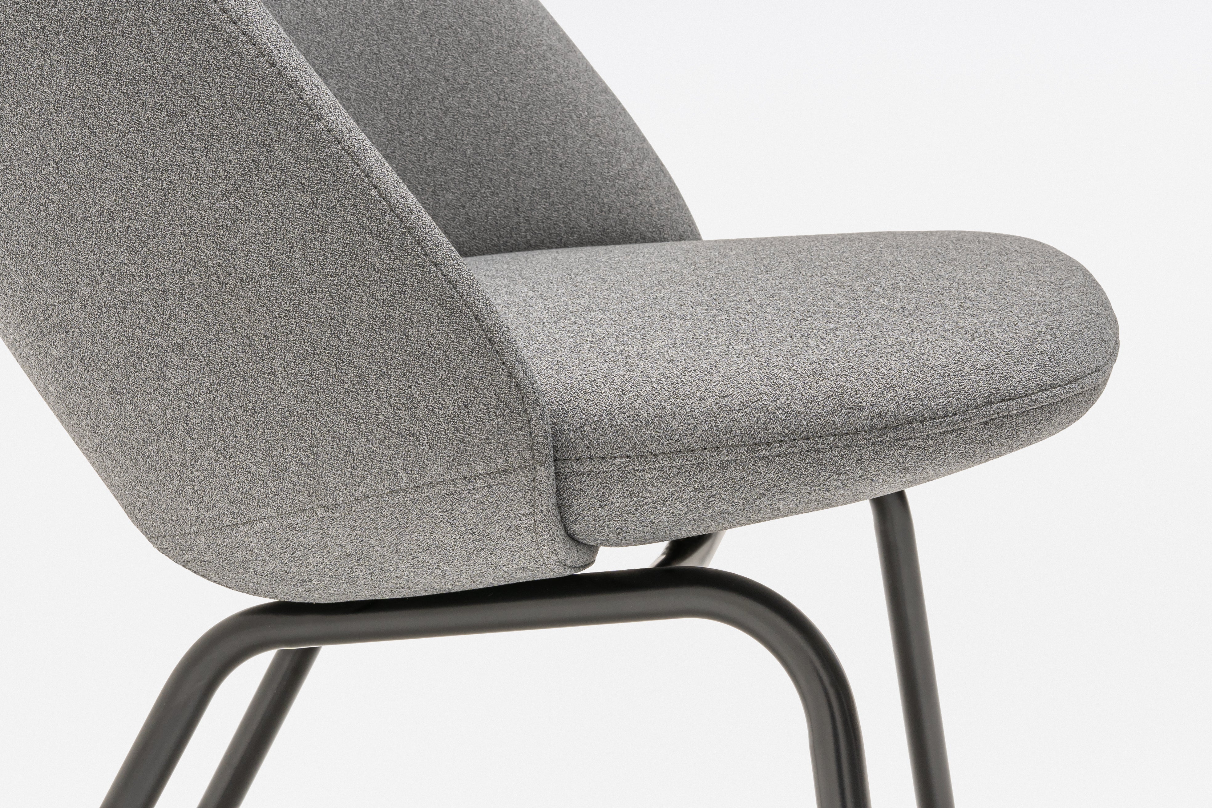 Fauteuil met hoge rugleuning PARALEL vierpotige basis