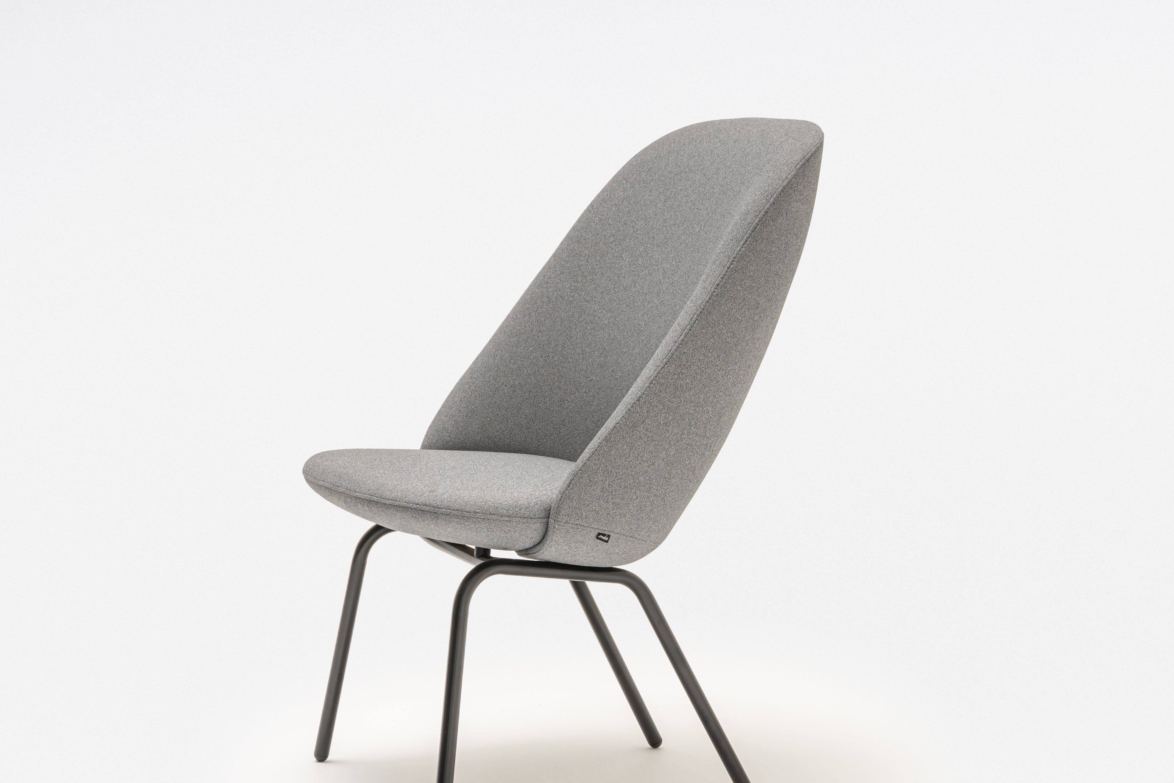 Fauteuil met hoge rugleuning PARALEL vierpotige basis