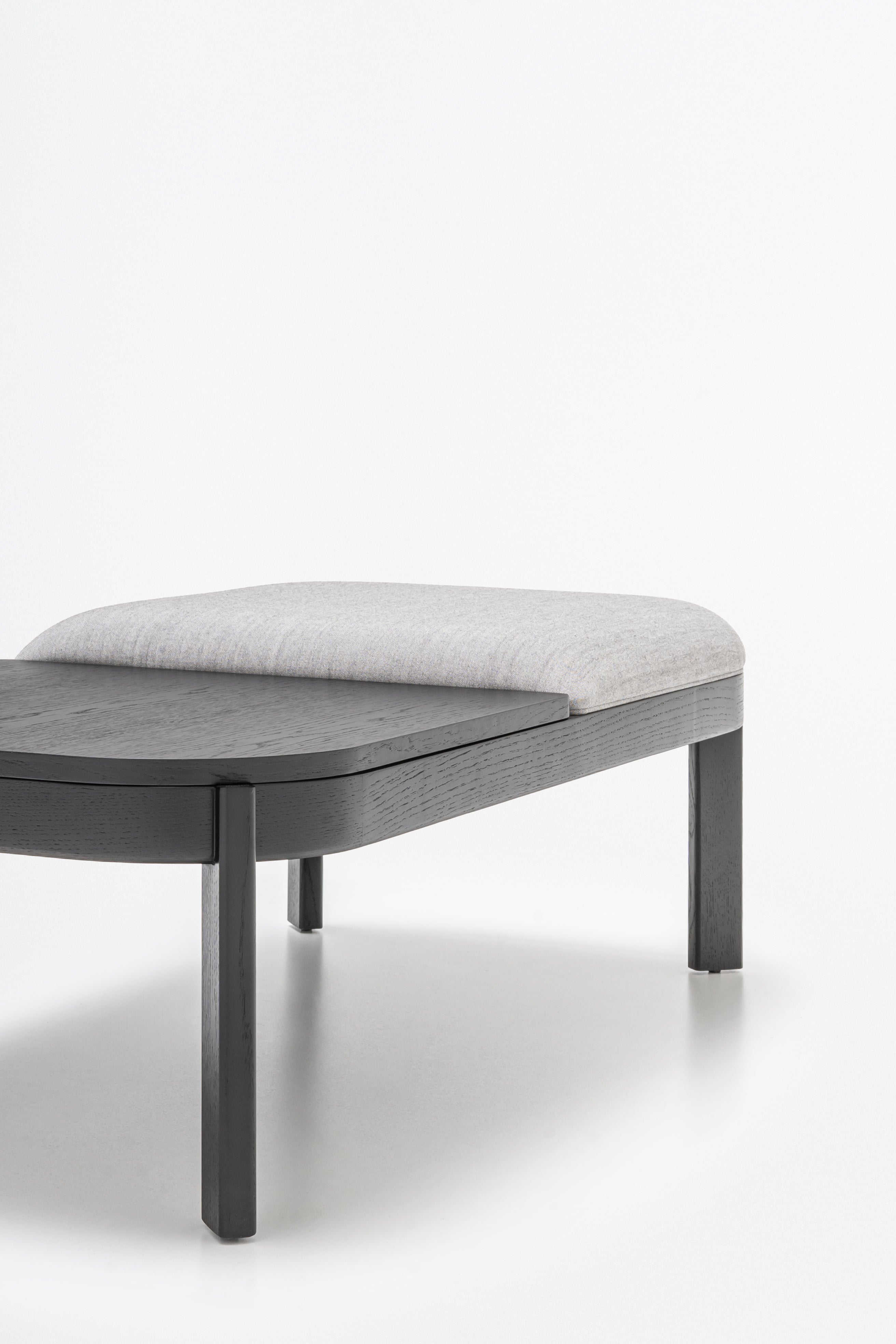 Upholstered ramp wooden base