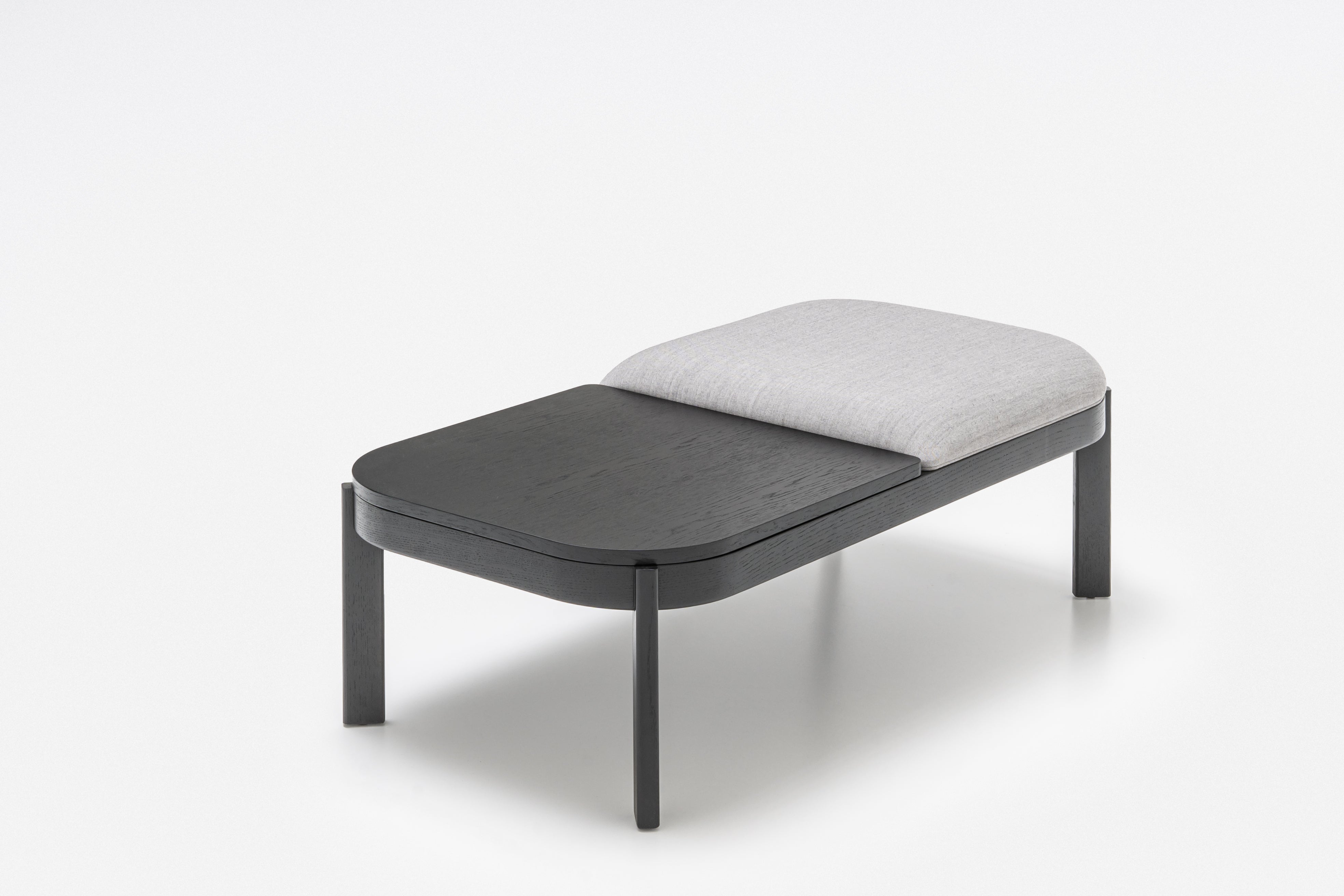 Upholstered ramp wooden base