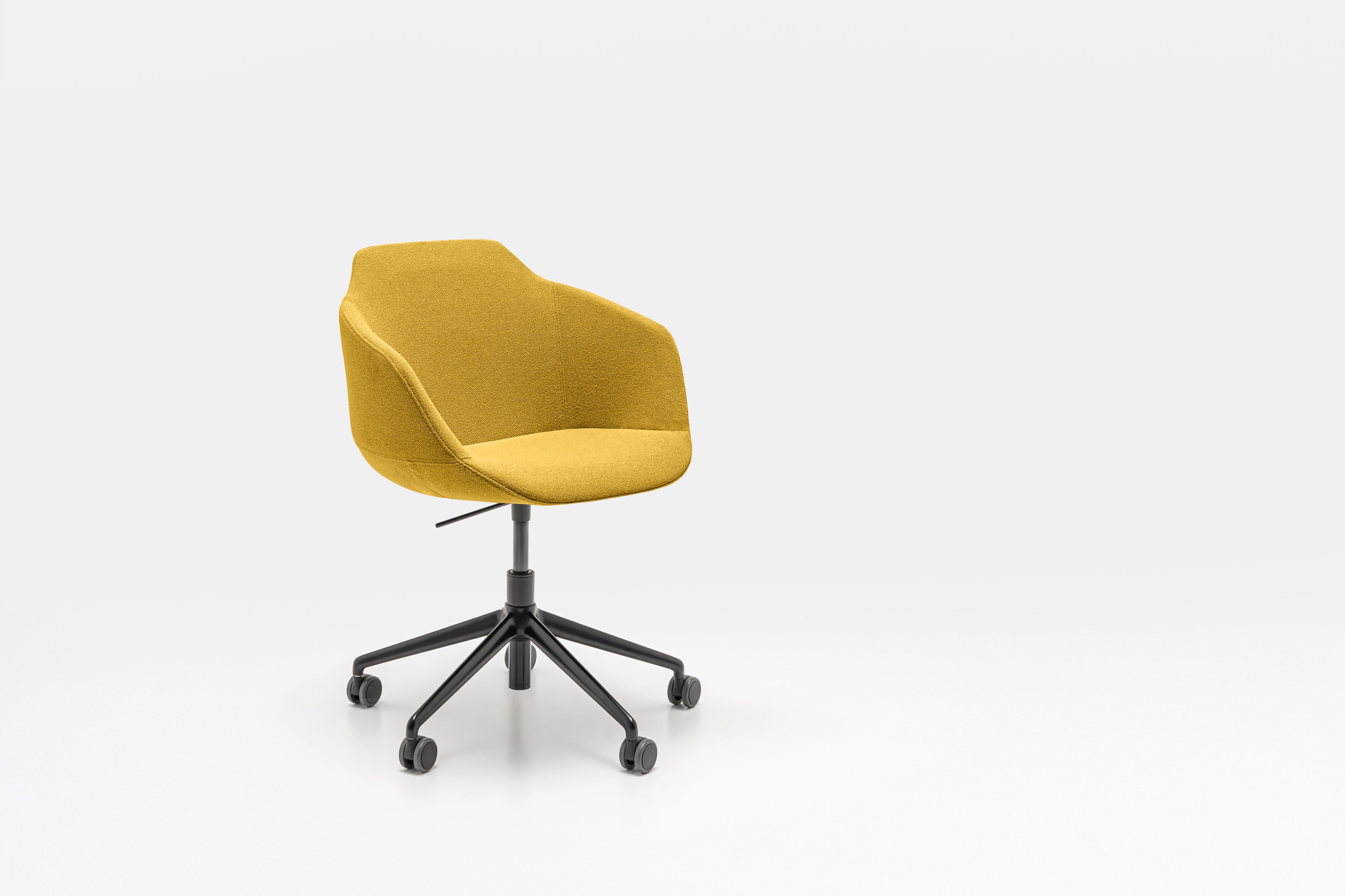Ultra chair adjustable base with wheels for hard surface