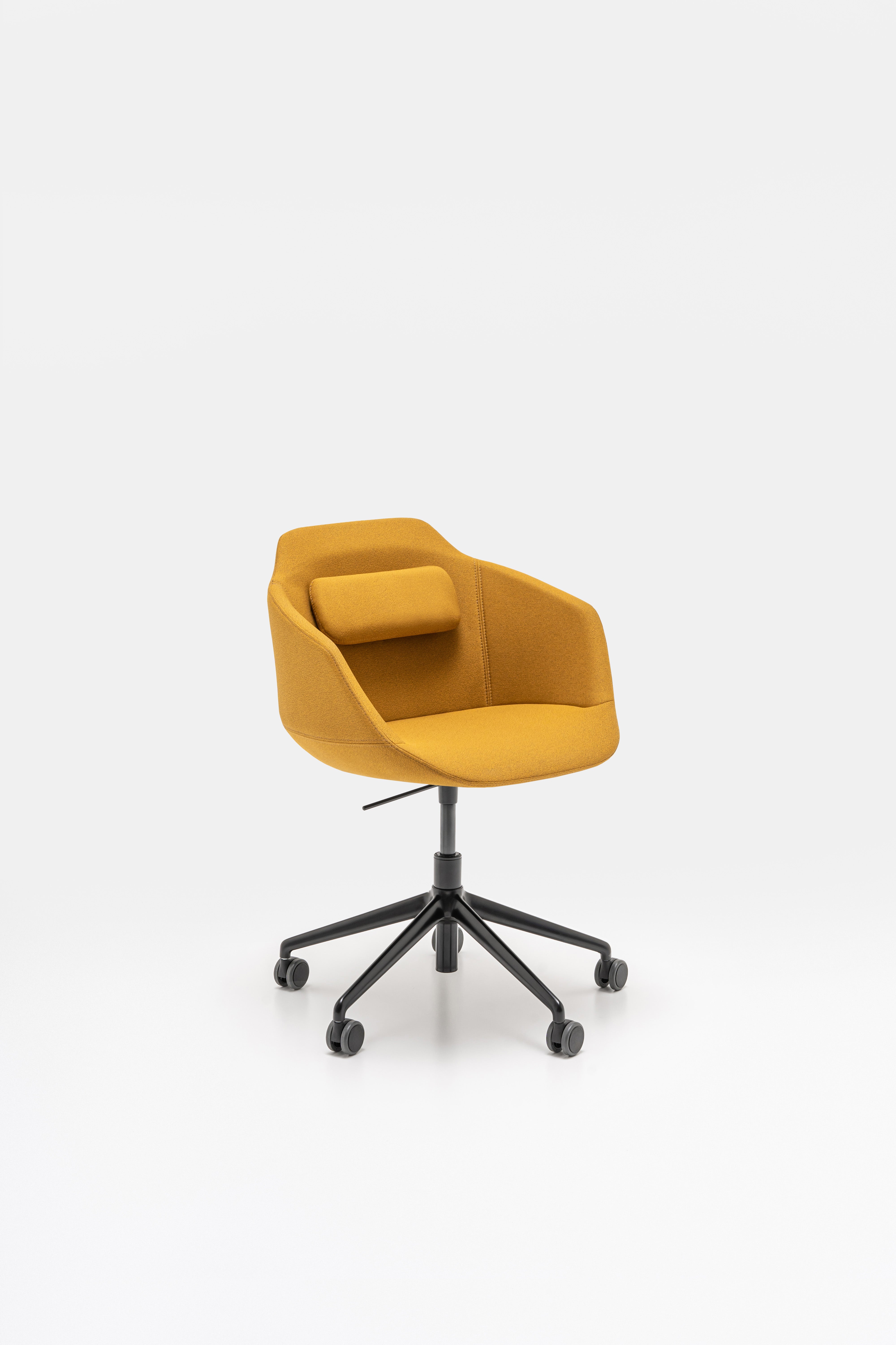 Ultra chair adjustable base with wheels for hard surface