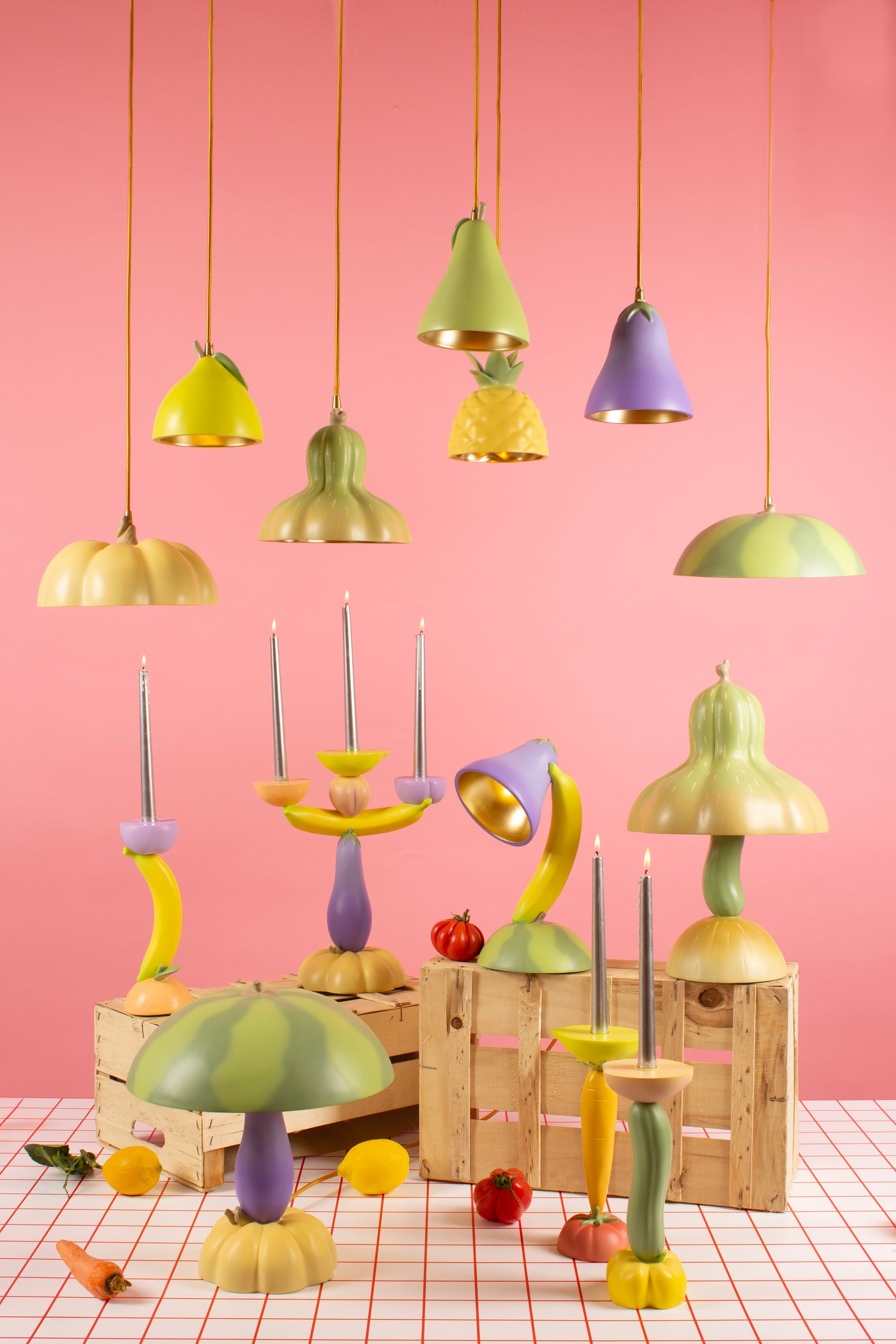 Vitamin table lamp - Aubergine