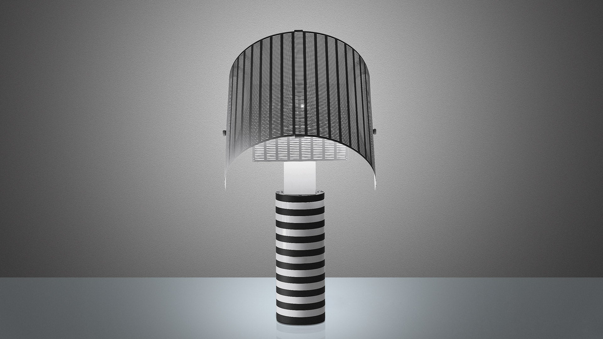 SHOGUN White Table Lamp with Black