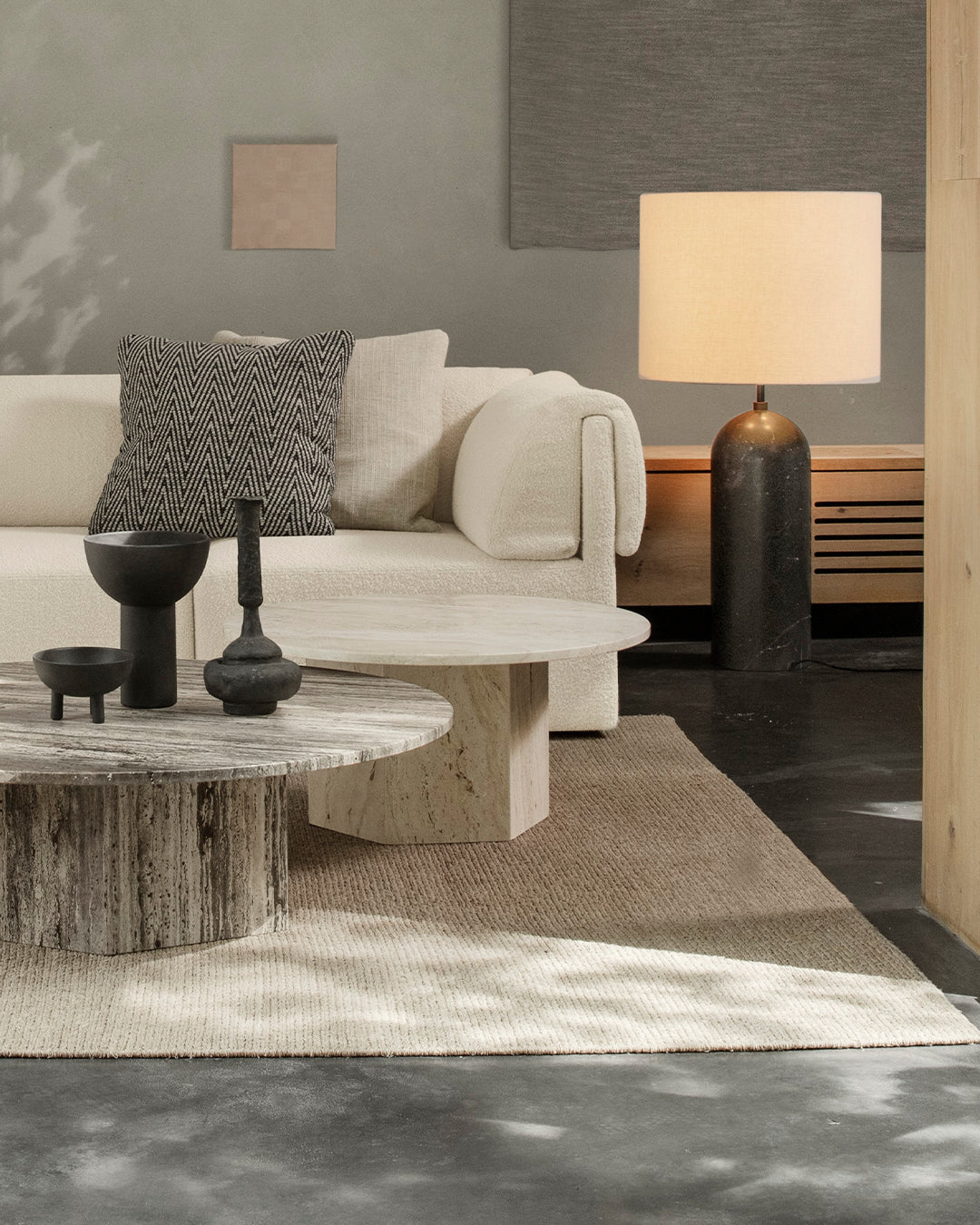 GRAVITY XL Floor Lamp Gray Marble