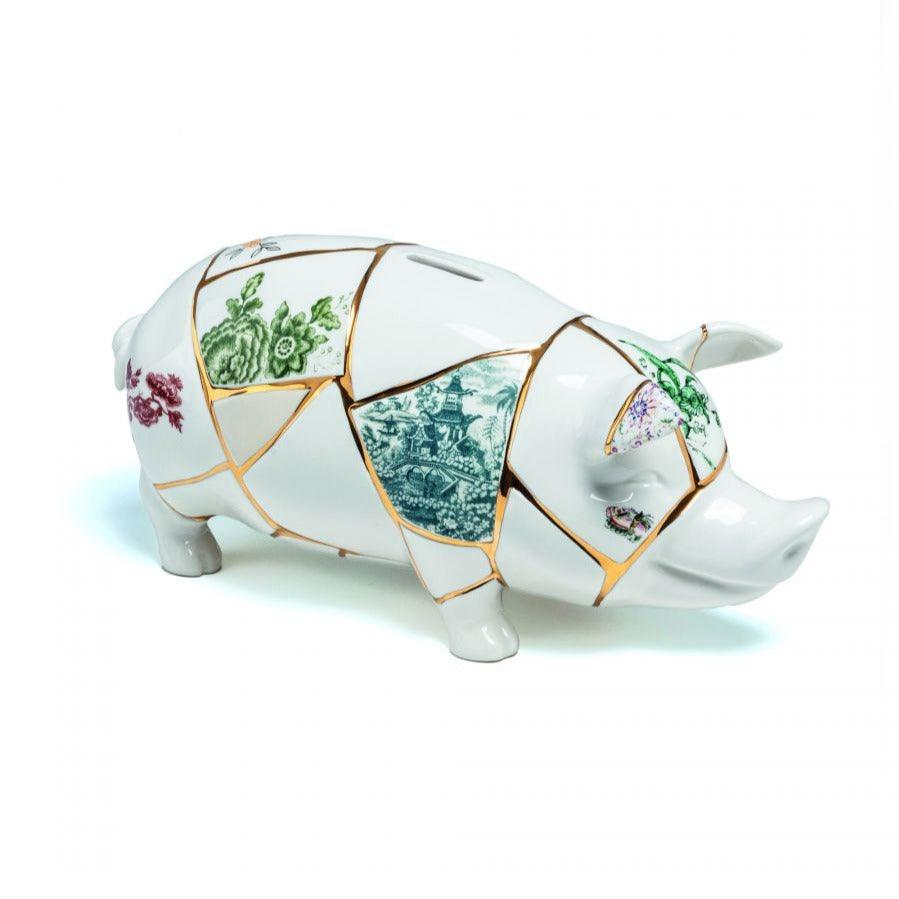 Skarbonka KINTSUGI PIGGY porcelanowy Seletti Eye on Design