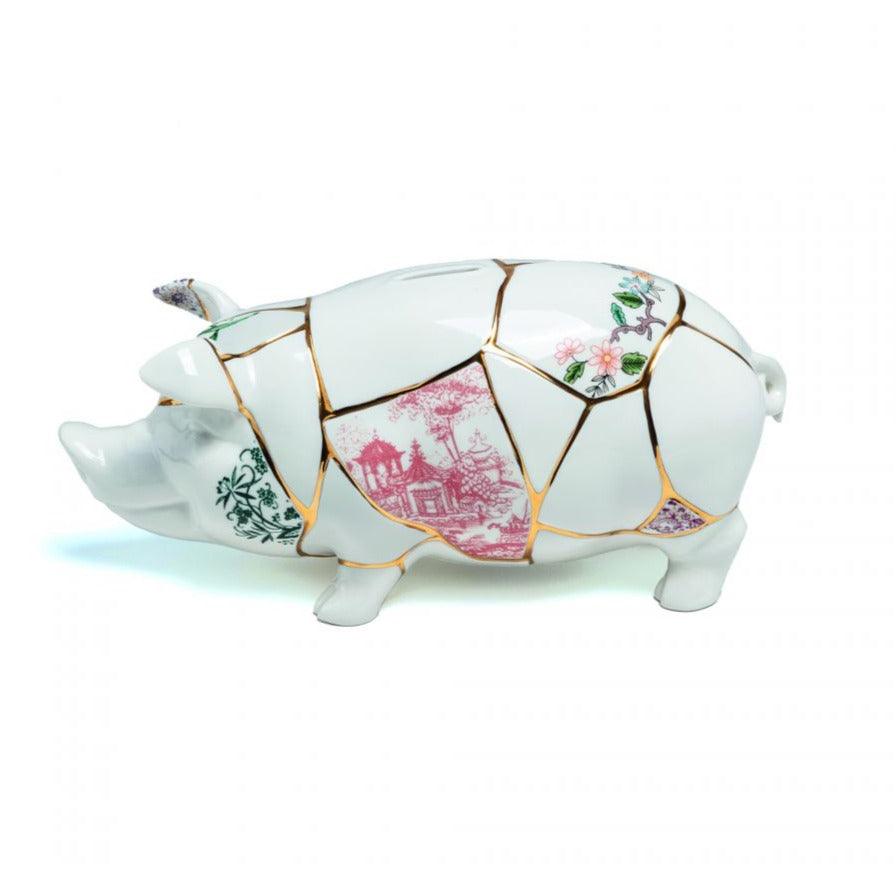 Skarbonka KINTSUGI PIGGY porcelanowy Seletti Eye on Design