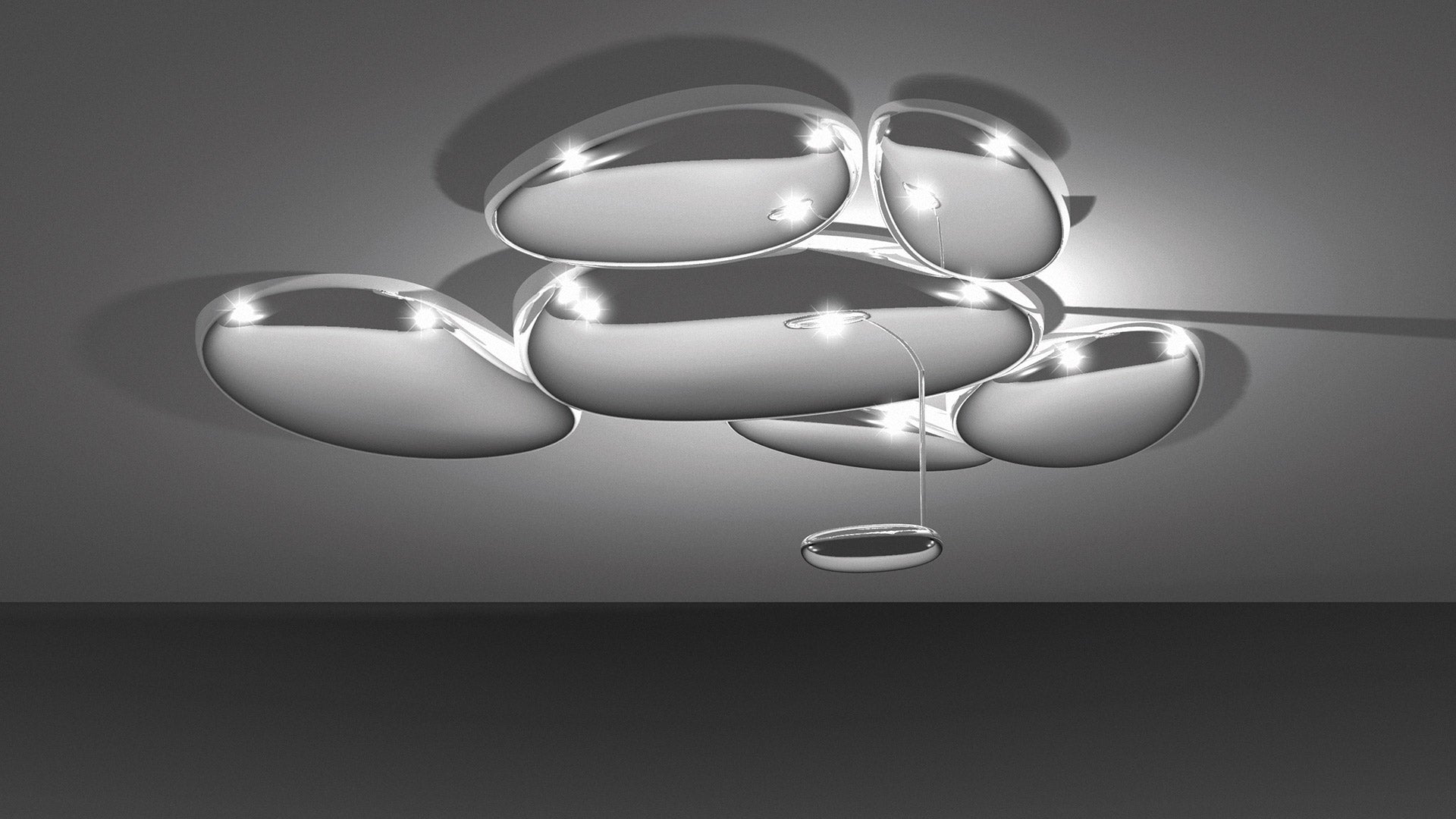 Plafondlamp SKYDRO chroom