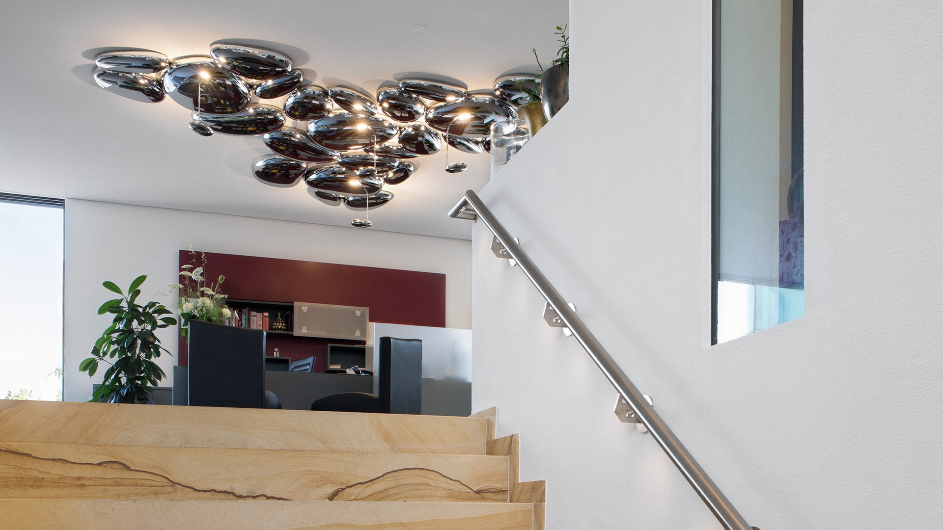 Plafondlamp SKYDRO chroom