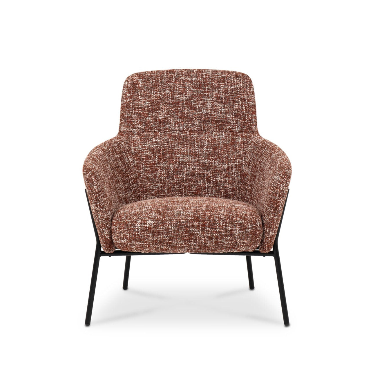 Fauteuil SLOT LOW gestoffeerd met metalen basis