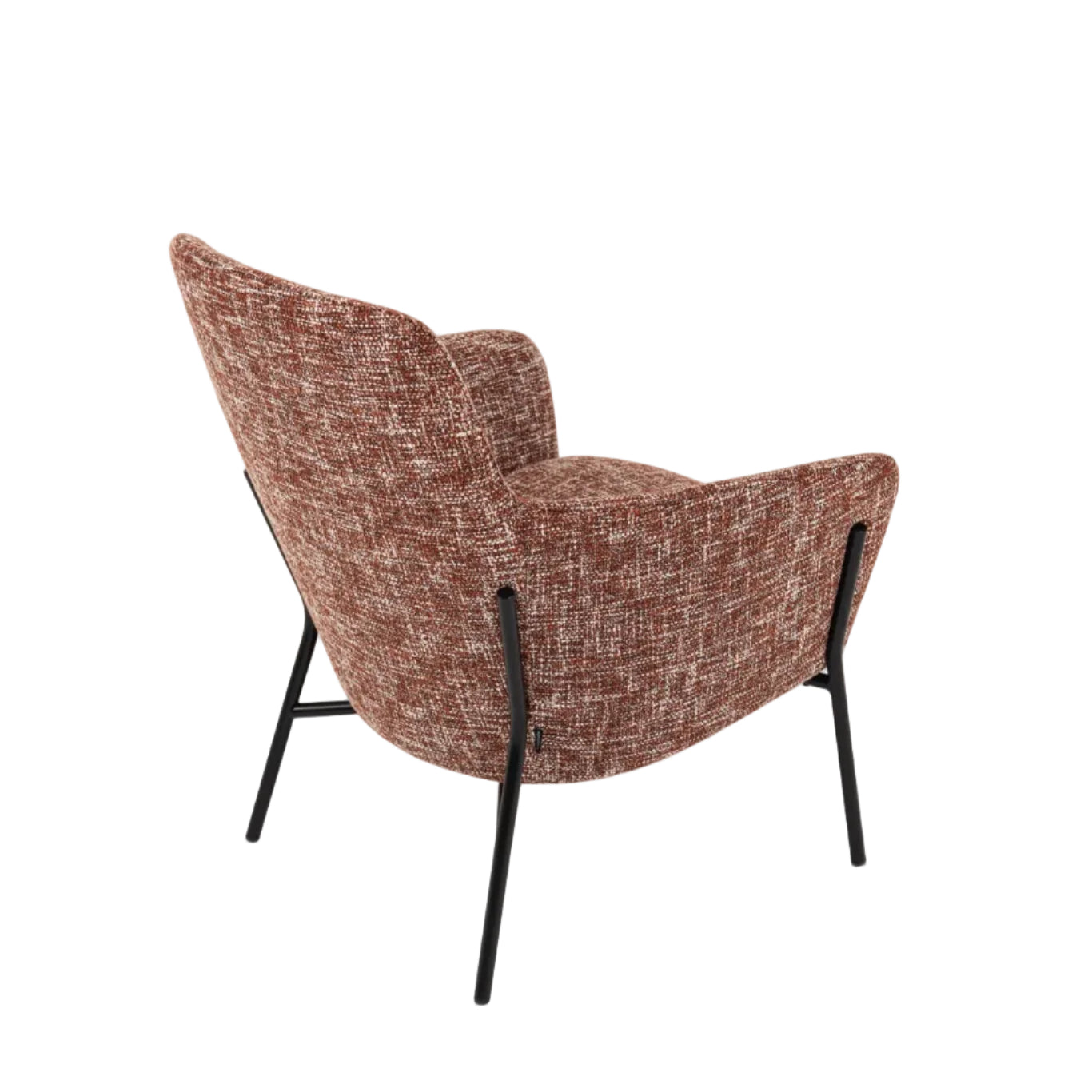 Fauteuil SLOT LOW gestoffeerd met metalen basis