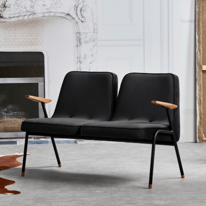 Sofa 2-osobowa 366 METAL zielony w tkaninie Velvet Bottle Green 366 concept Eye on Design