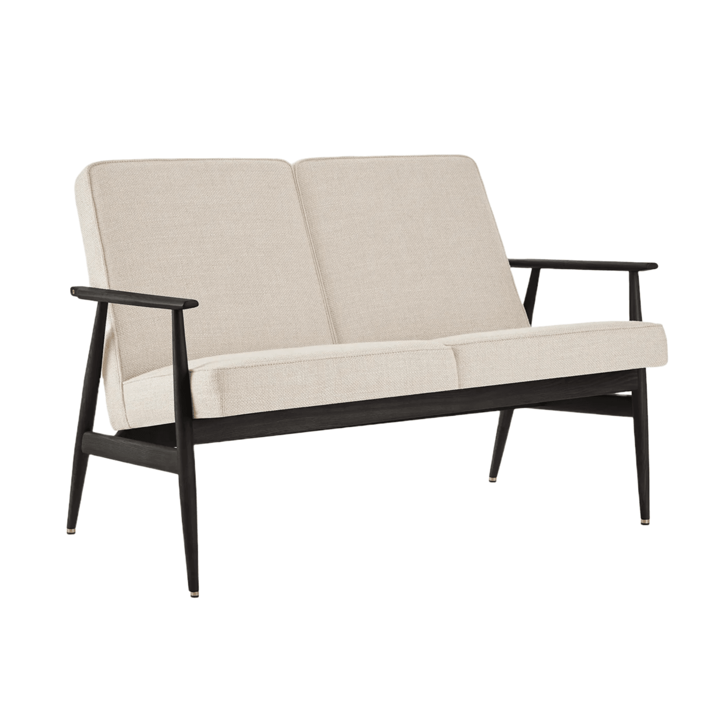 Sofa 2-osobowa dzielona FOX beżowy w tkaninie Coco Creme 366 concept Jesion-04 Eye on Design